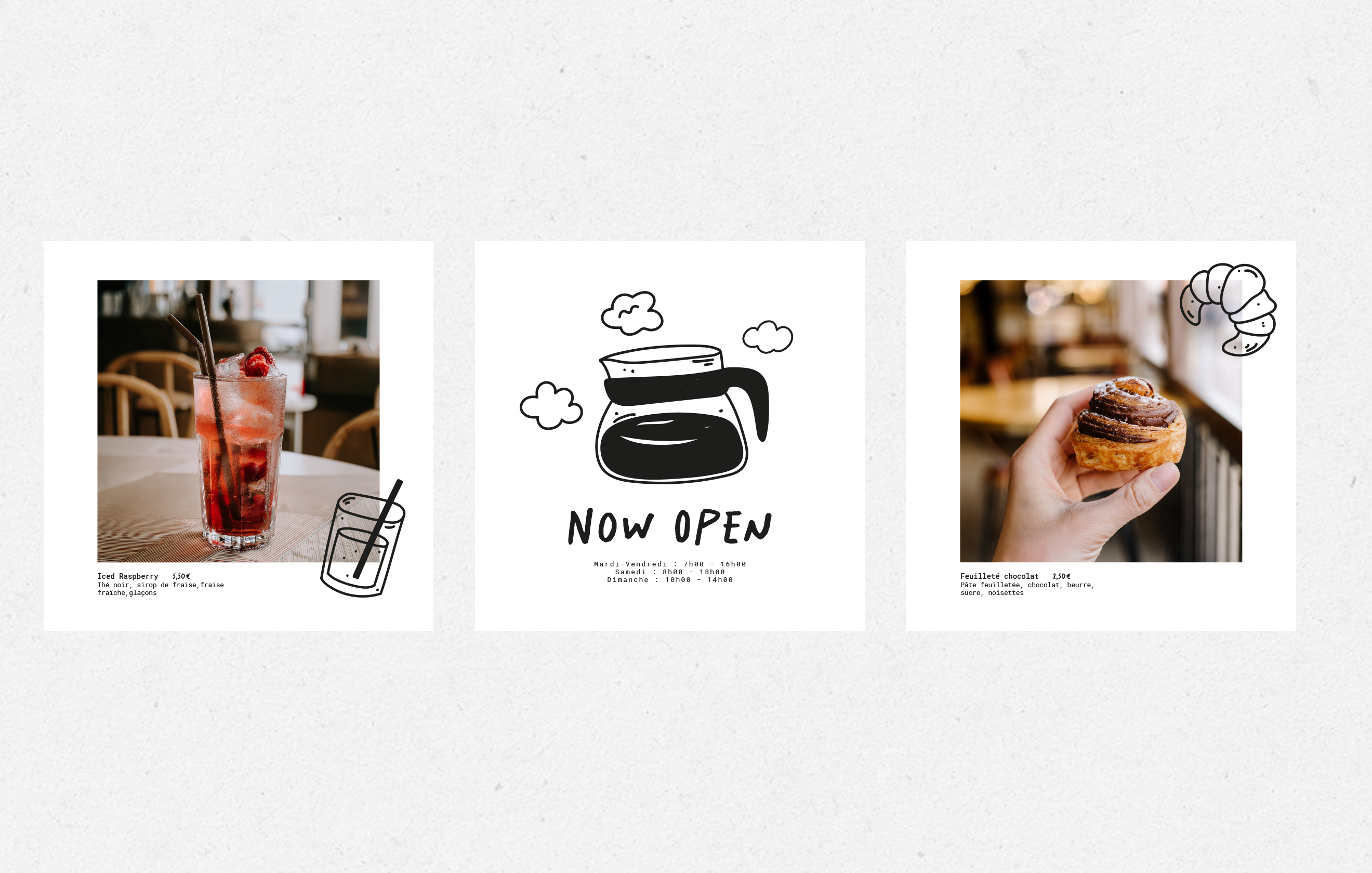 Déclinaison de l'identité visuelle Amai, café aux inspirations japonaises par Tuuk studio