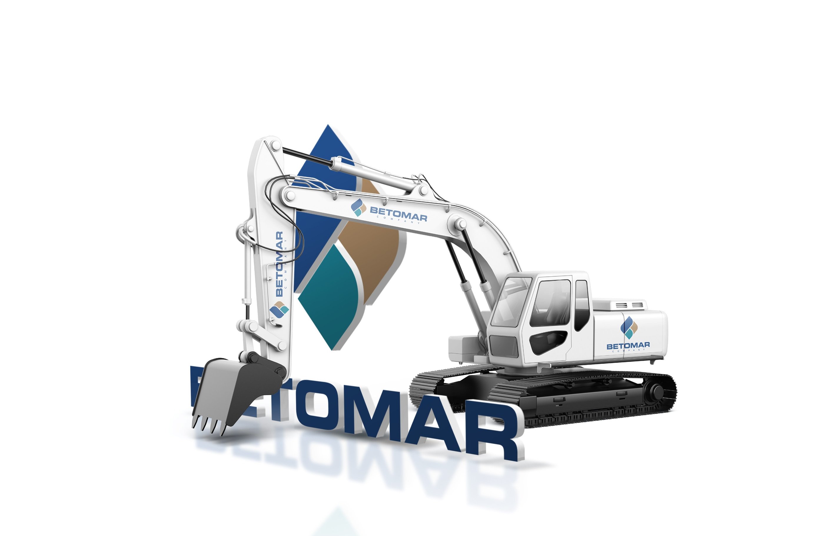 BETOMAR CONSTRUCTION Logo: BETOMAR CONSTRUCTION'ın güçlü ve güvenilirliğini yansıtan, modern