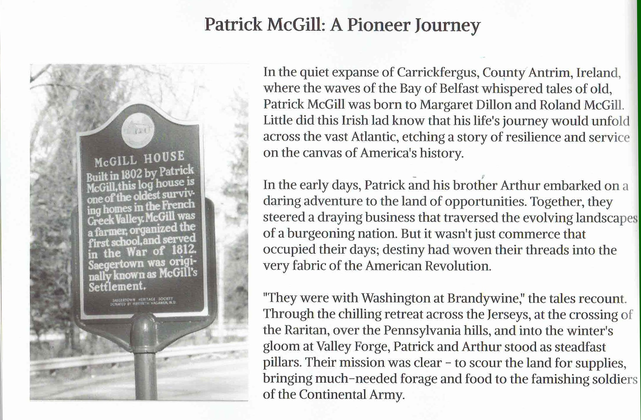 Roots and Branches Patrick McGill © 2026 Christine Applegate 