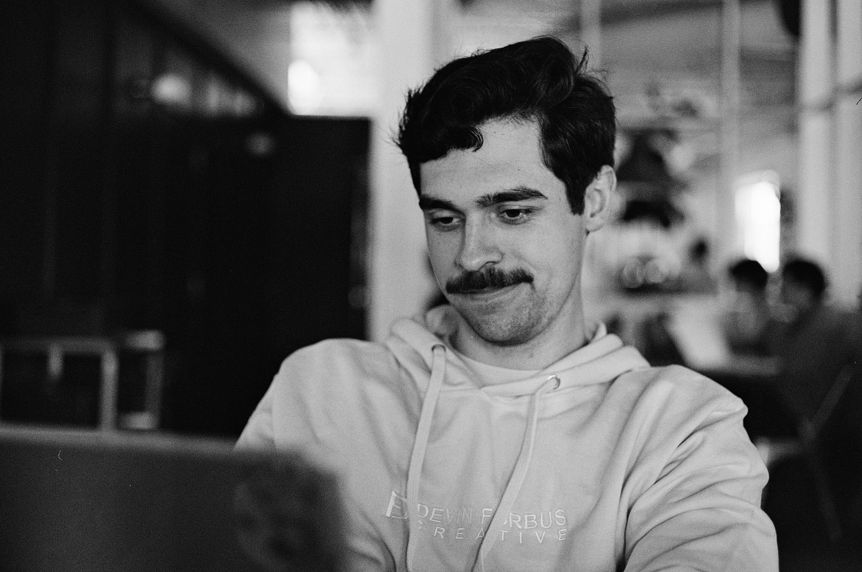 Harrison at Laptop