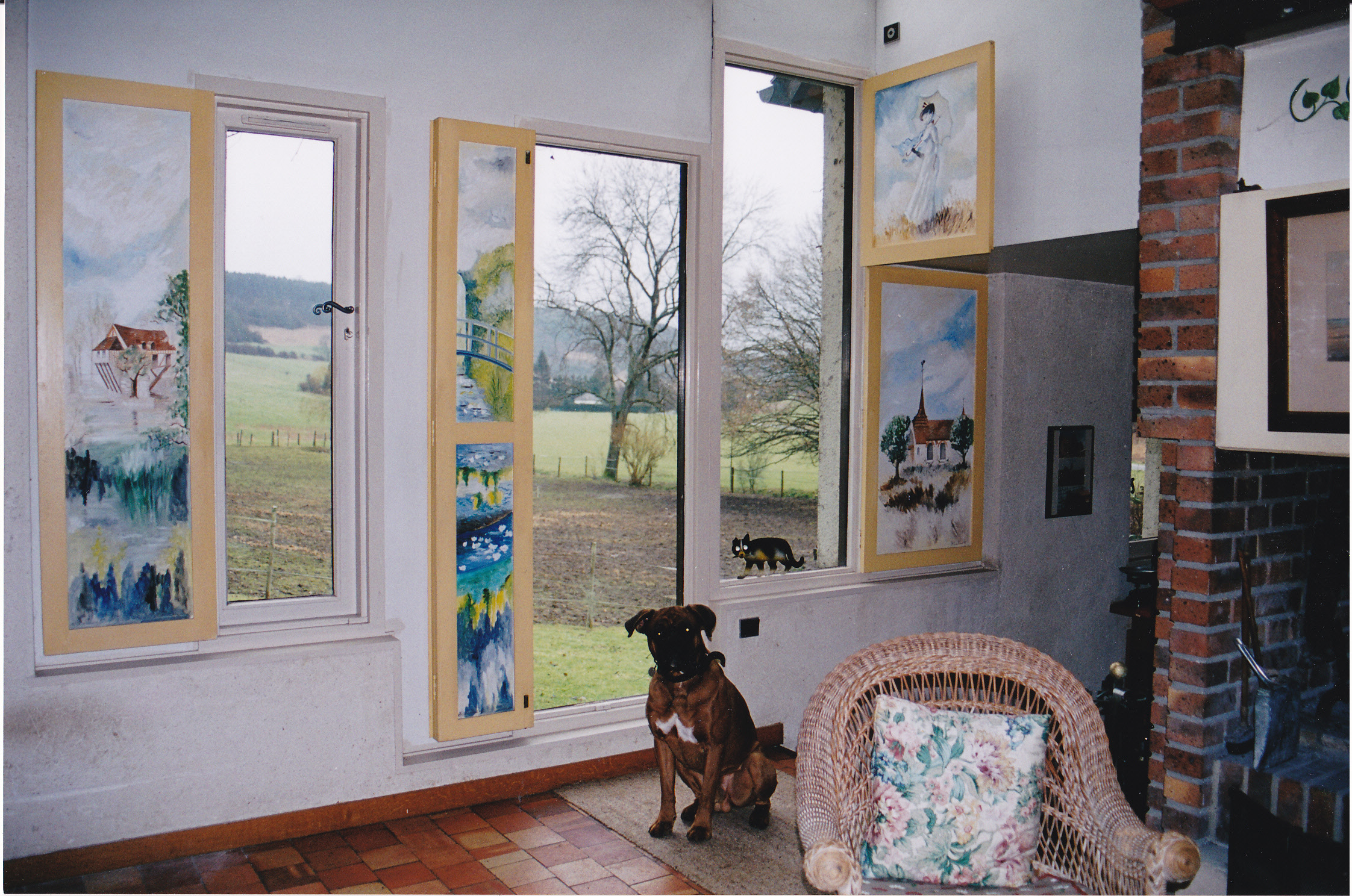 Peintures sur volets intérieurs réalisées par France CRUSE.