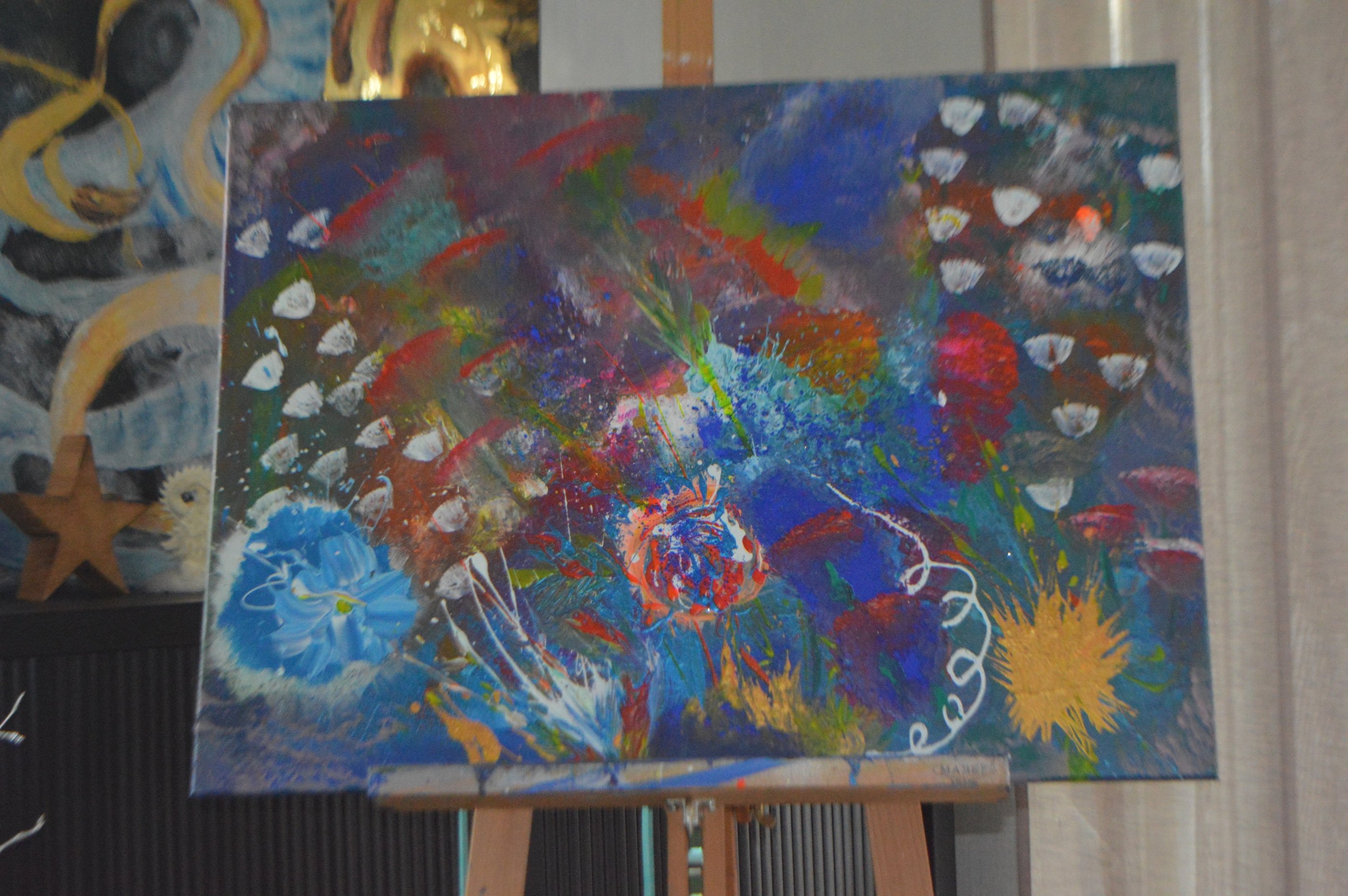 a painting of a painting of a painting of a flower