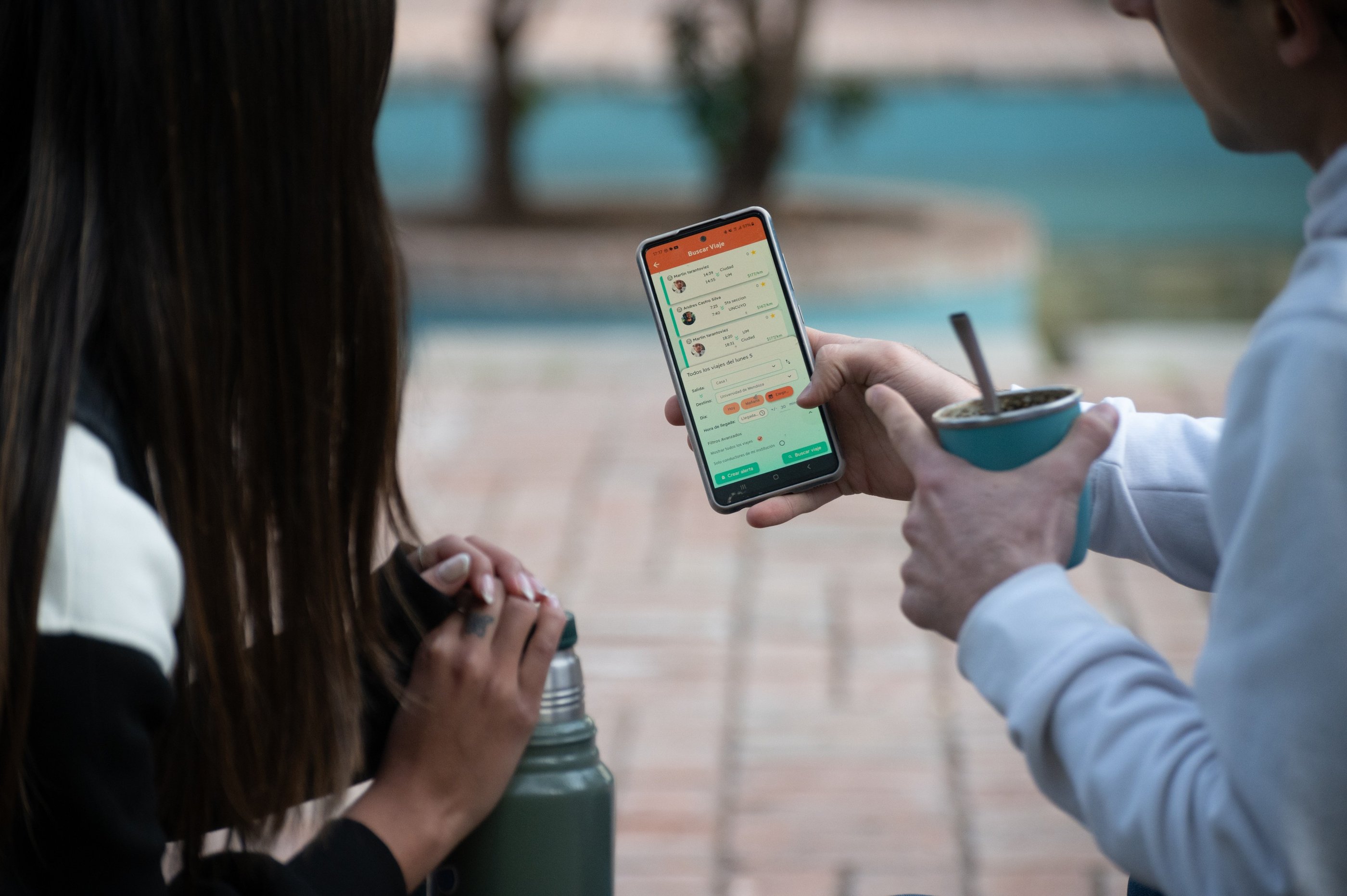 Aplicación de viajes compartidos. Filtrado de viajes segun ubicaciones y horarios