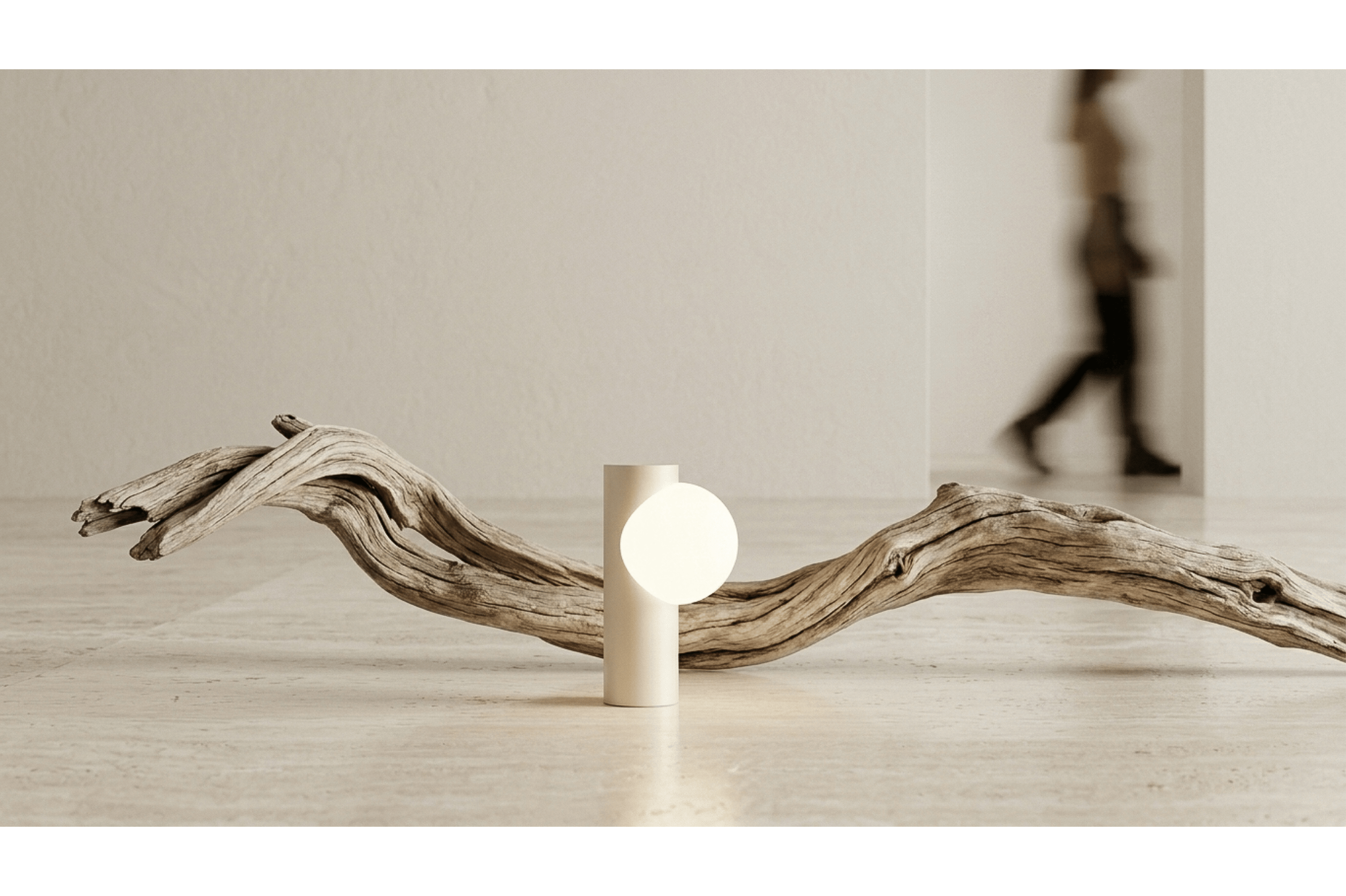 Oria Table Lamp by Aur Living – sculptural table lamp with glowing orb