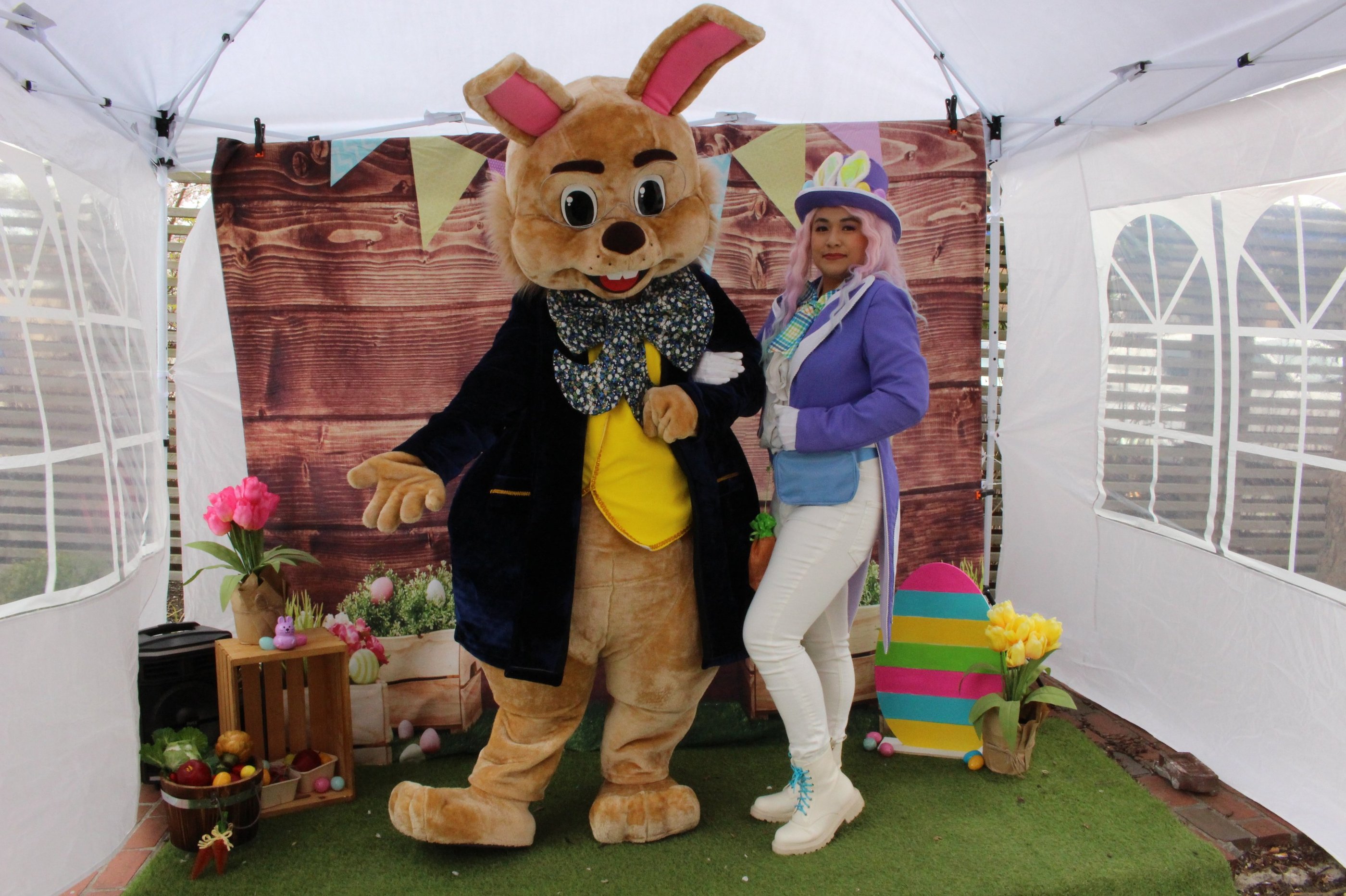 Easter Bunny and Bunny attendant