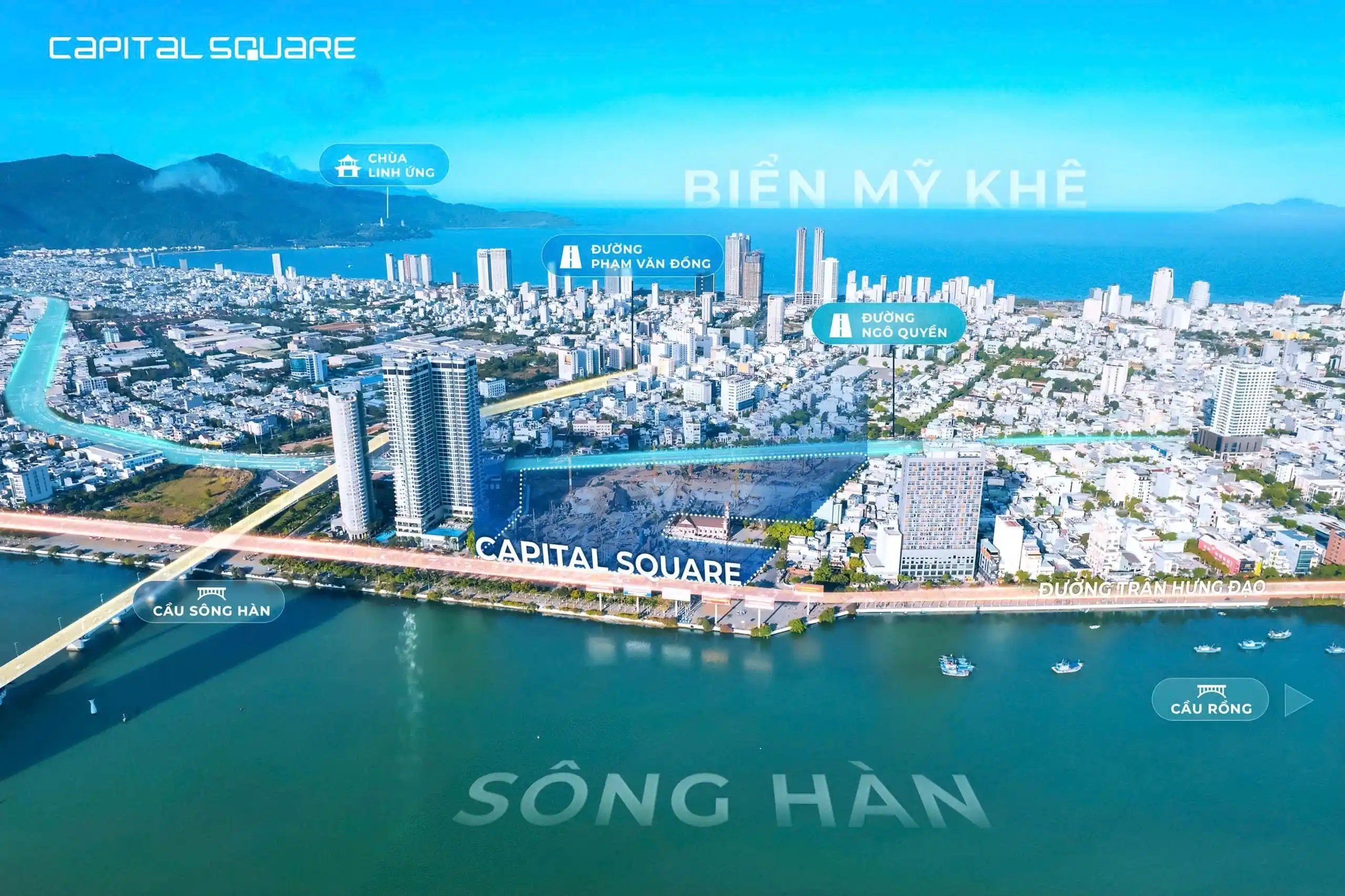 vị trí thực tế dự án capital square đà nẵng