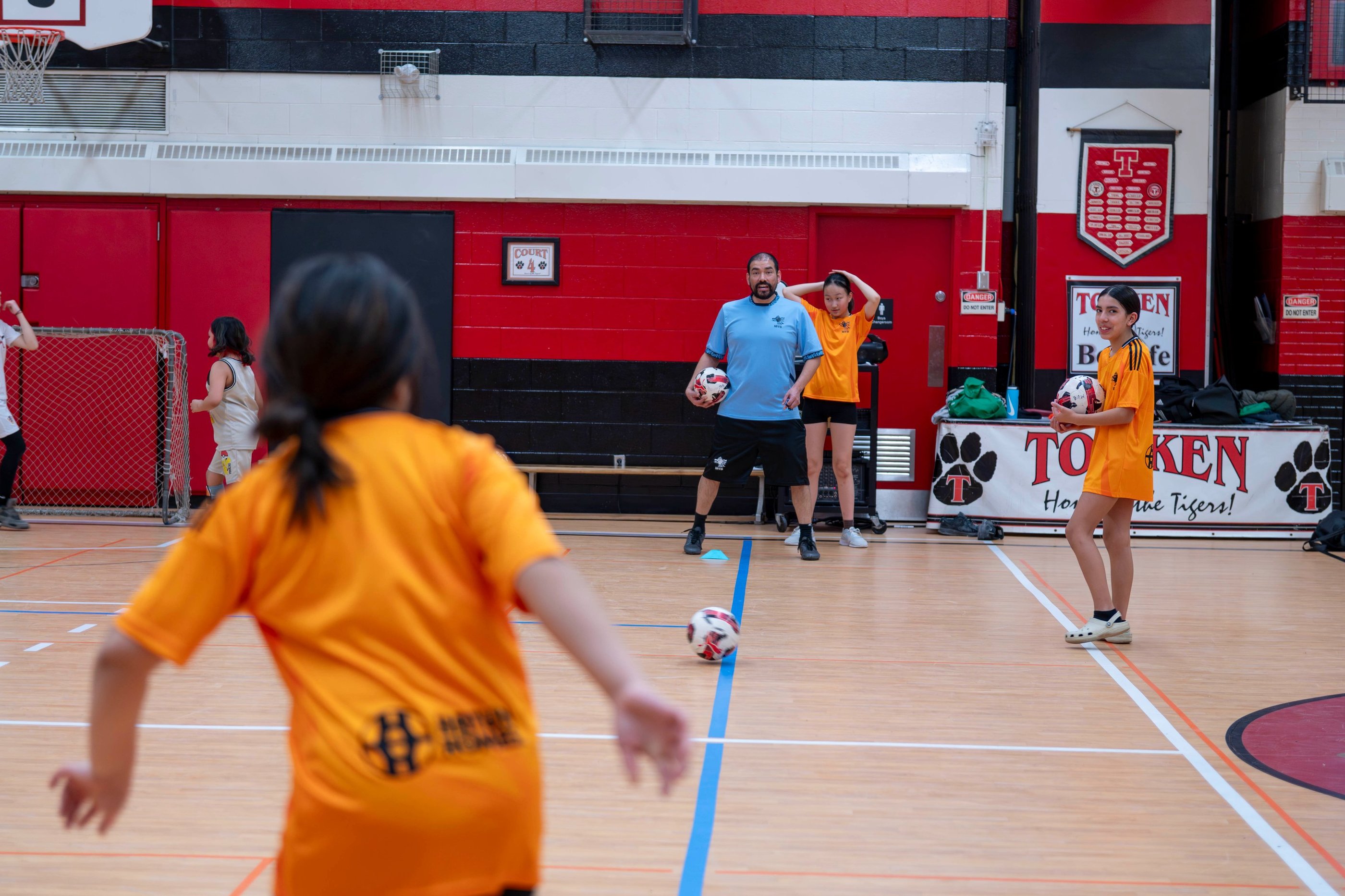 MVB FC soccer players and coach training Soccer School in Mississauga