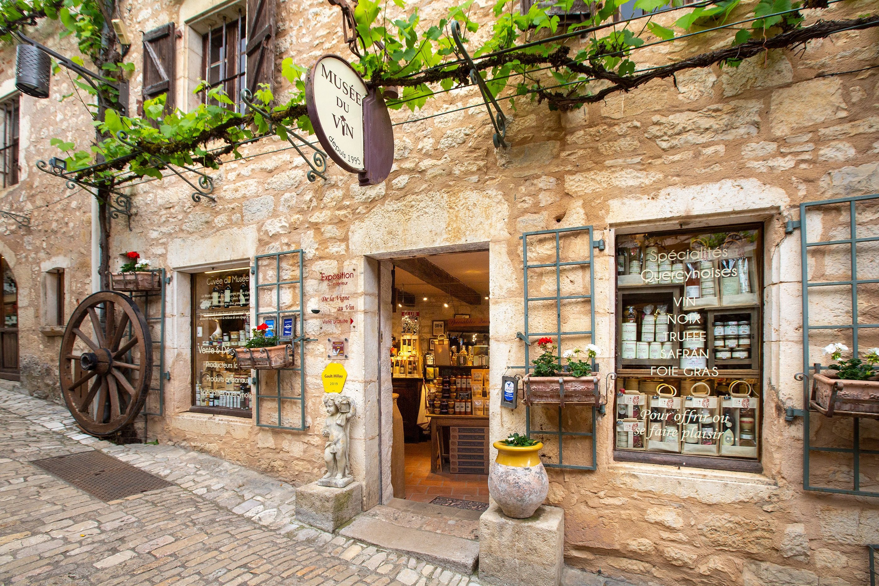 La boutique Le Musée du Vin à Saint-Cirq Lapopie