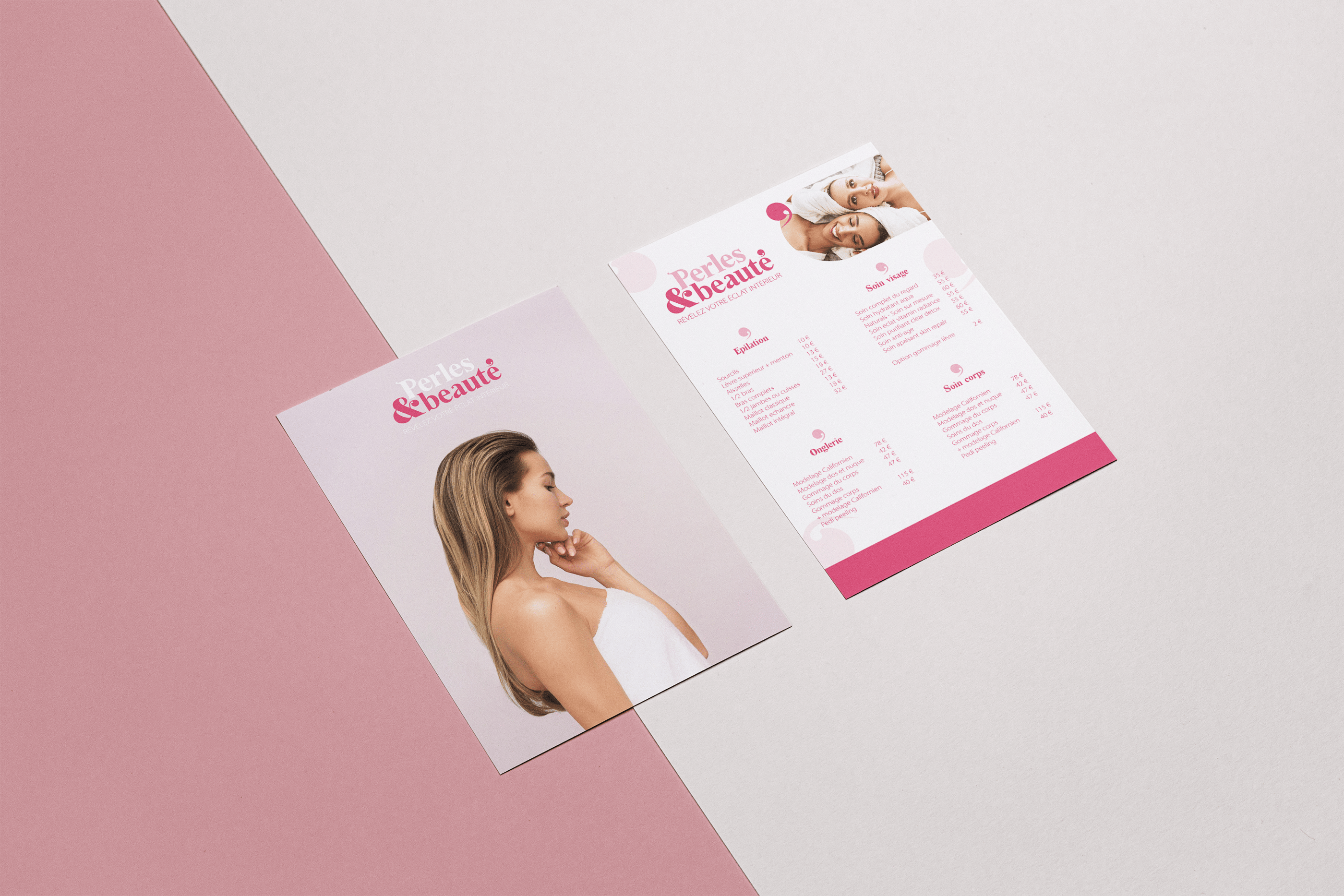 Réalisation : Flyer Perles et beauté - Amy Atelier Graphique