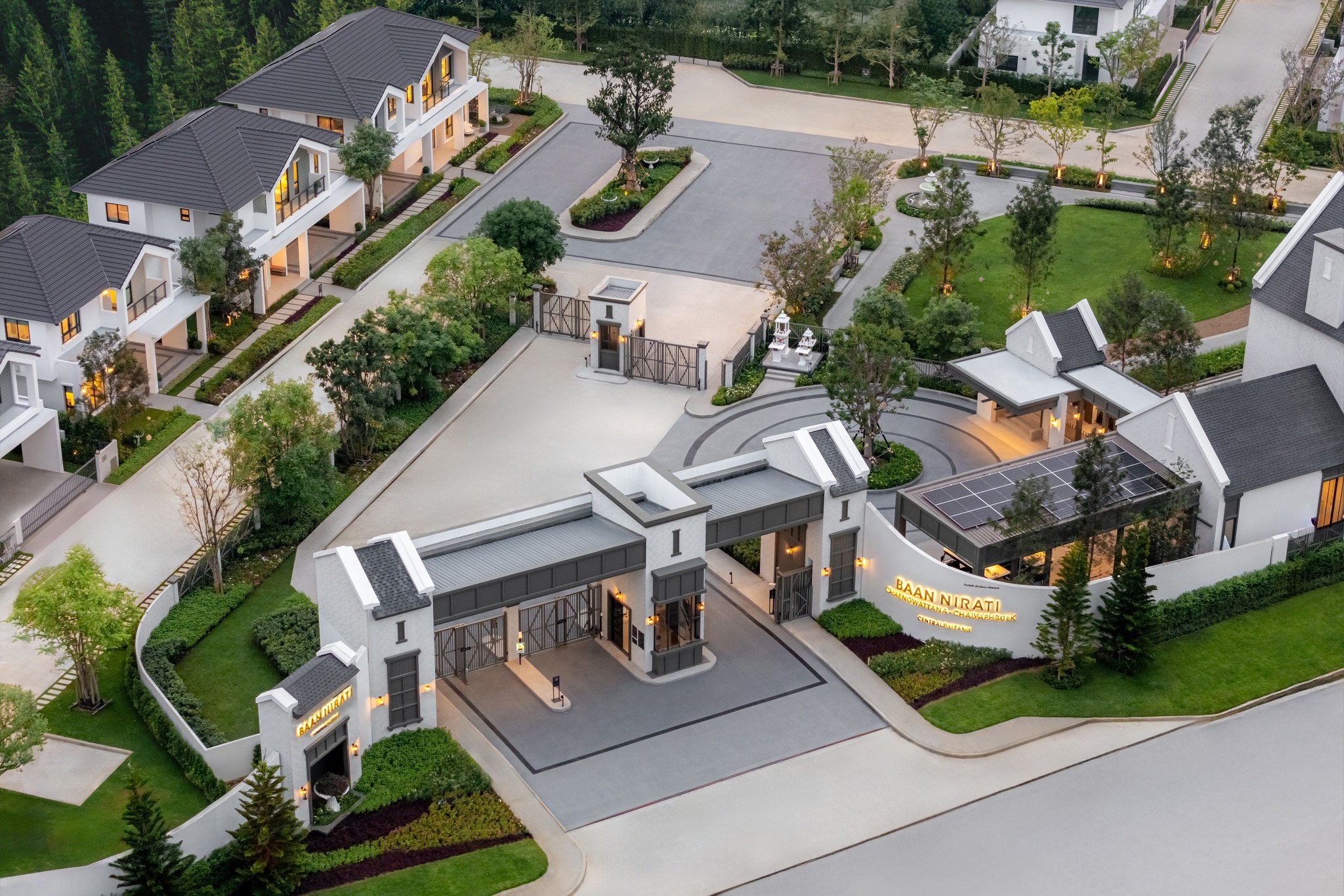 Lana Design Studio residential landscape and entrance design at Baan Nirati.