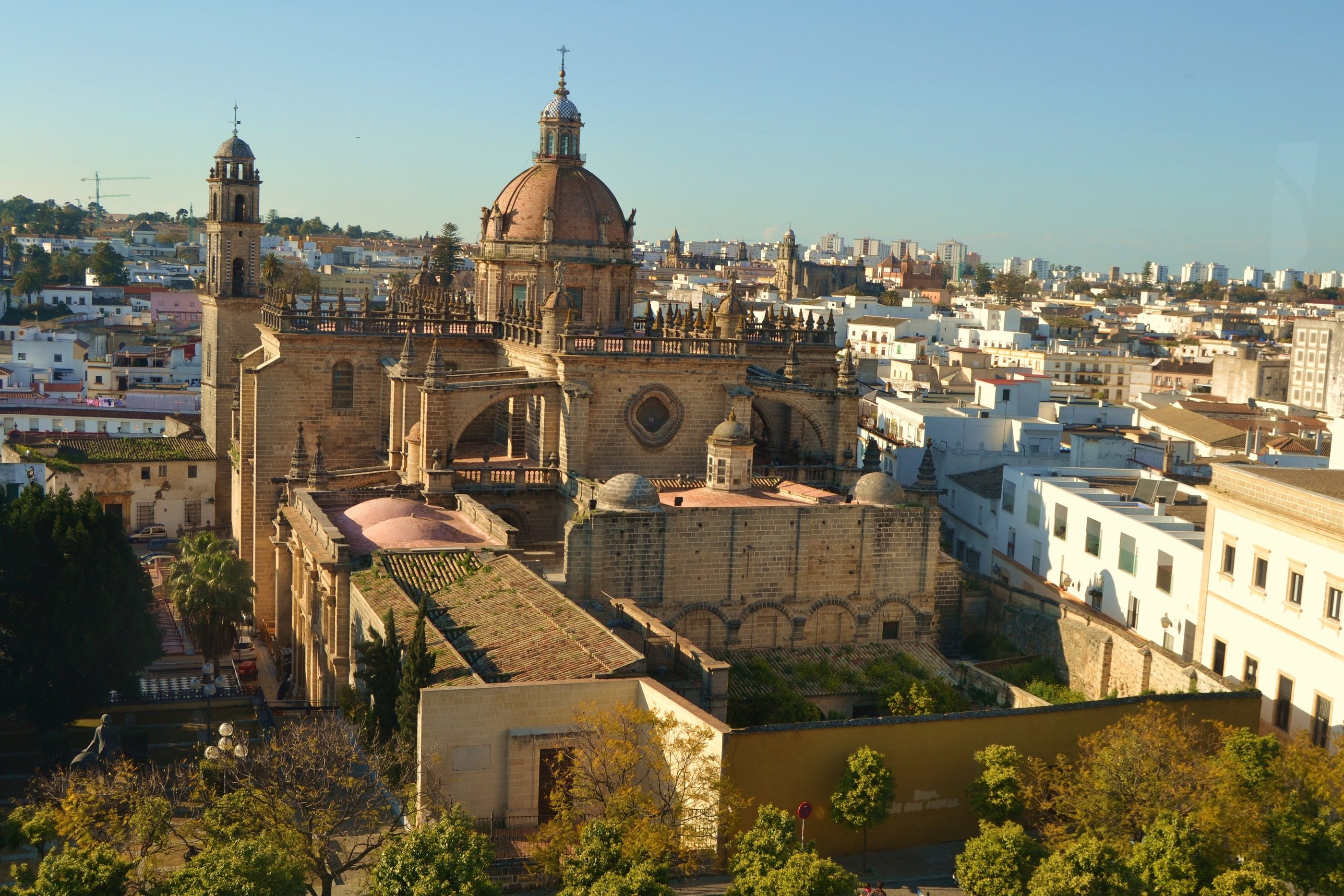 Vista aérea de la cúpula de la Catedral de Jerez de la Frontera