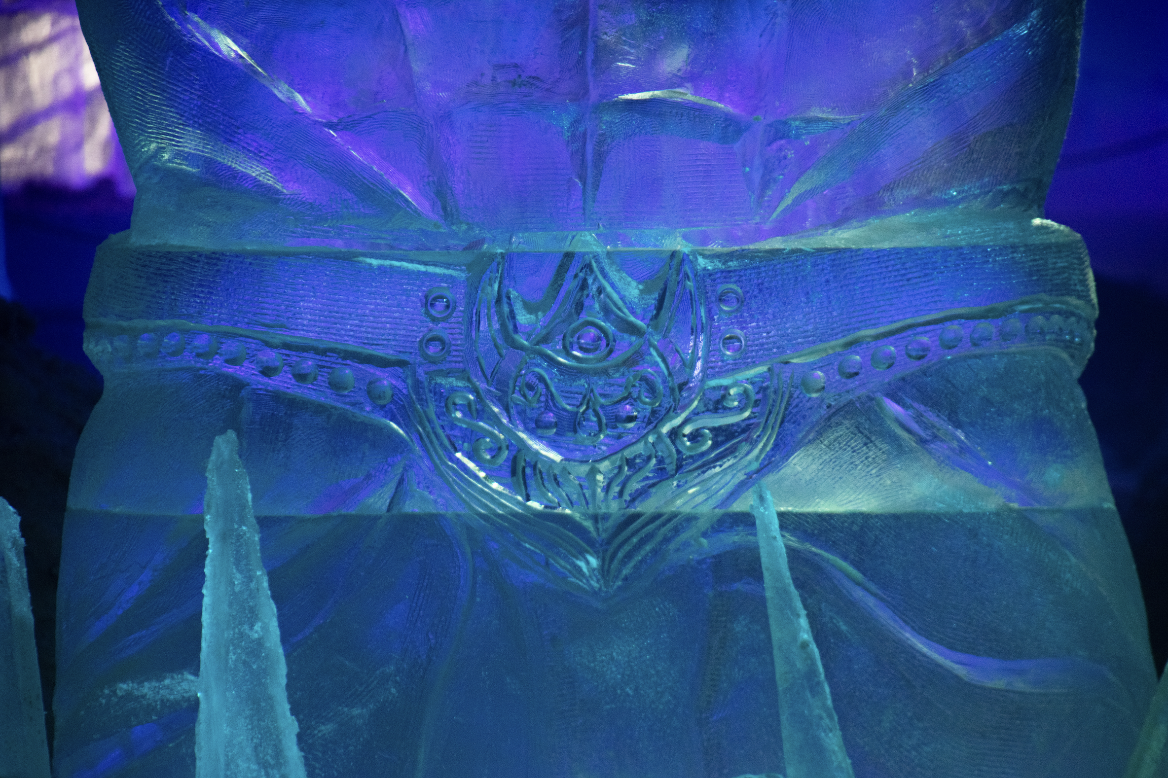 escultura de hielo poseidon  cinturon