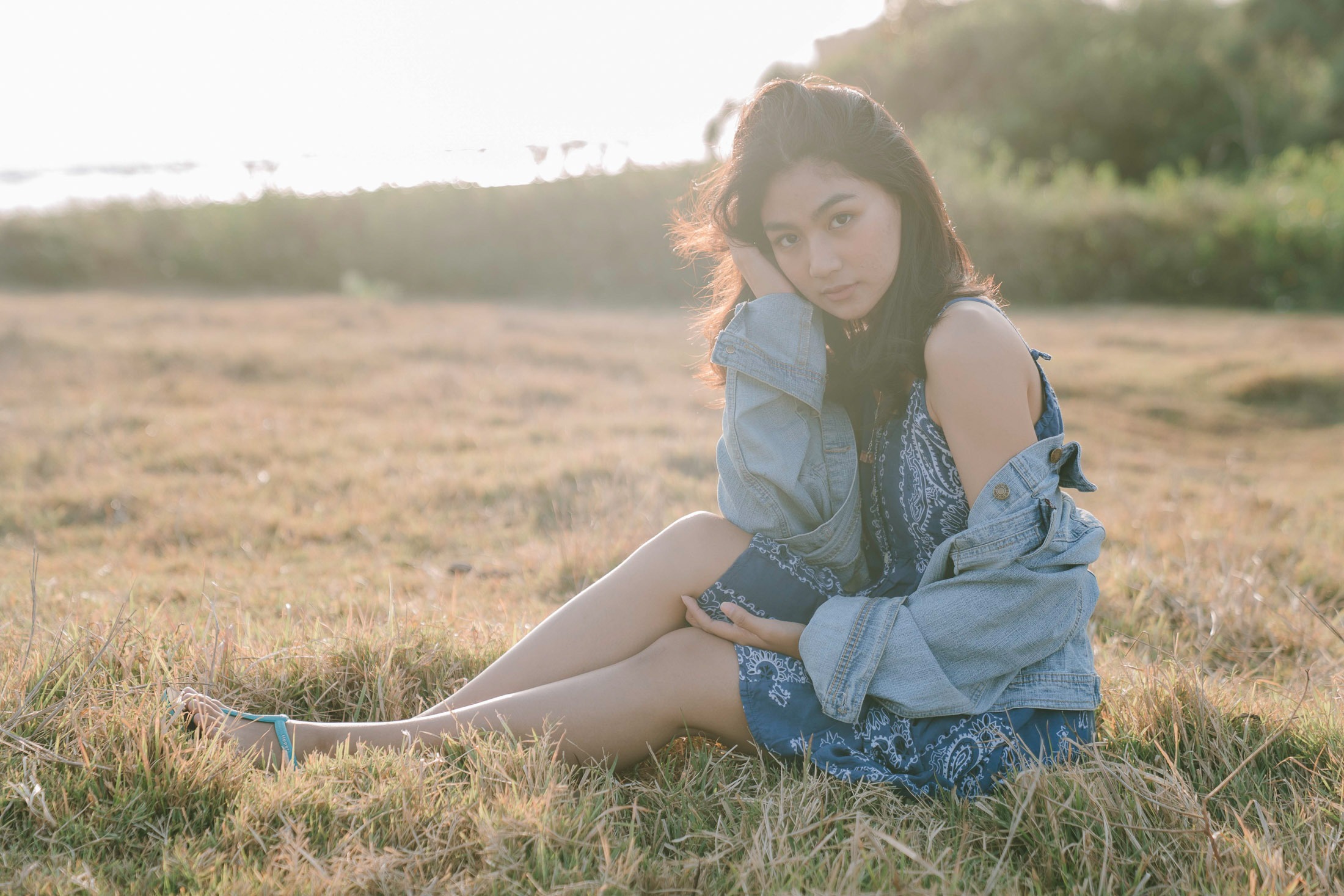 Artistic lifestyle portrait in natural light at Pantai Nyanyi Tabanan Bali