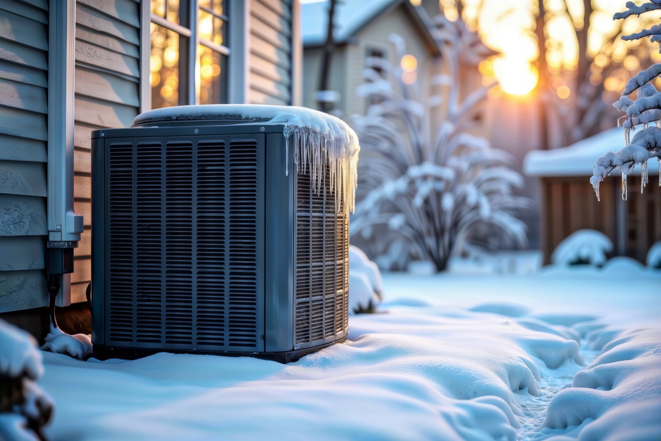 Heatpump External Snow Photo