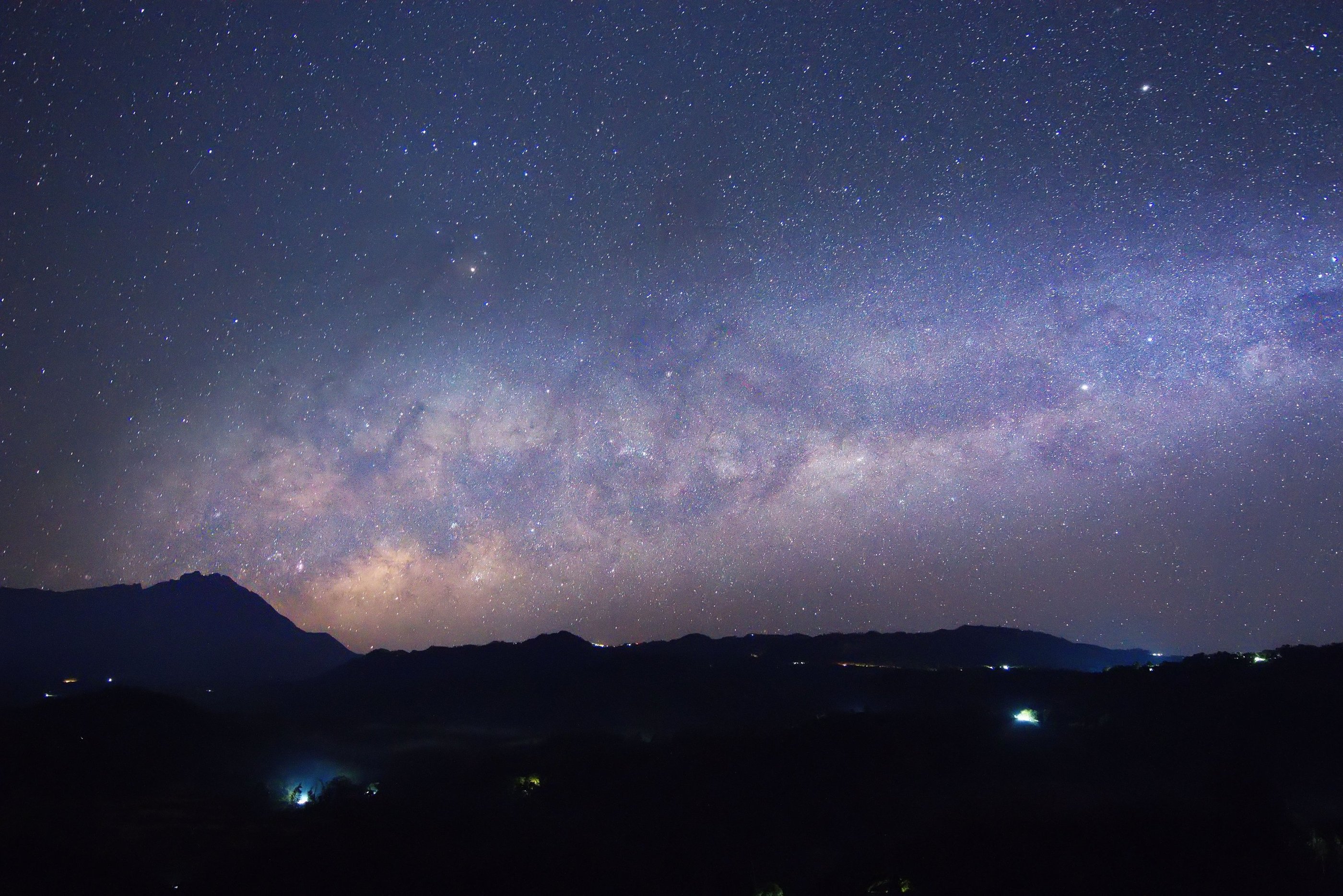 Sky full of stars above the landscape