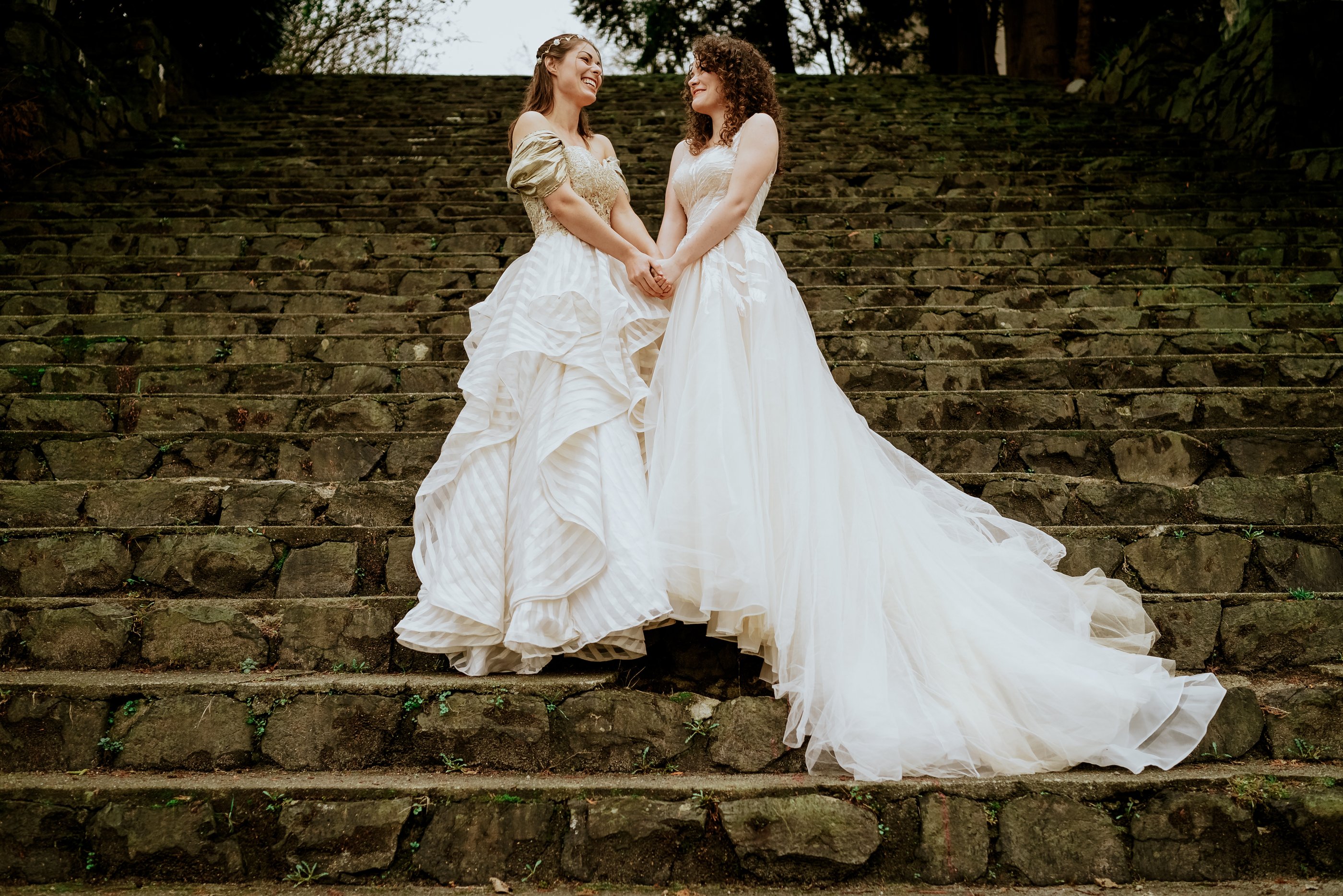 vancouver wedding photography lgdtq couple holding hands