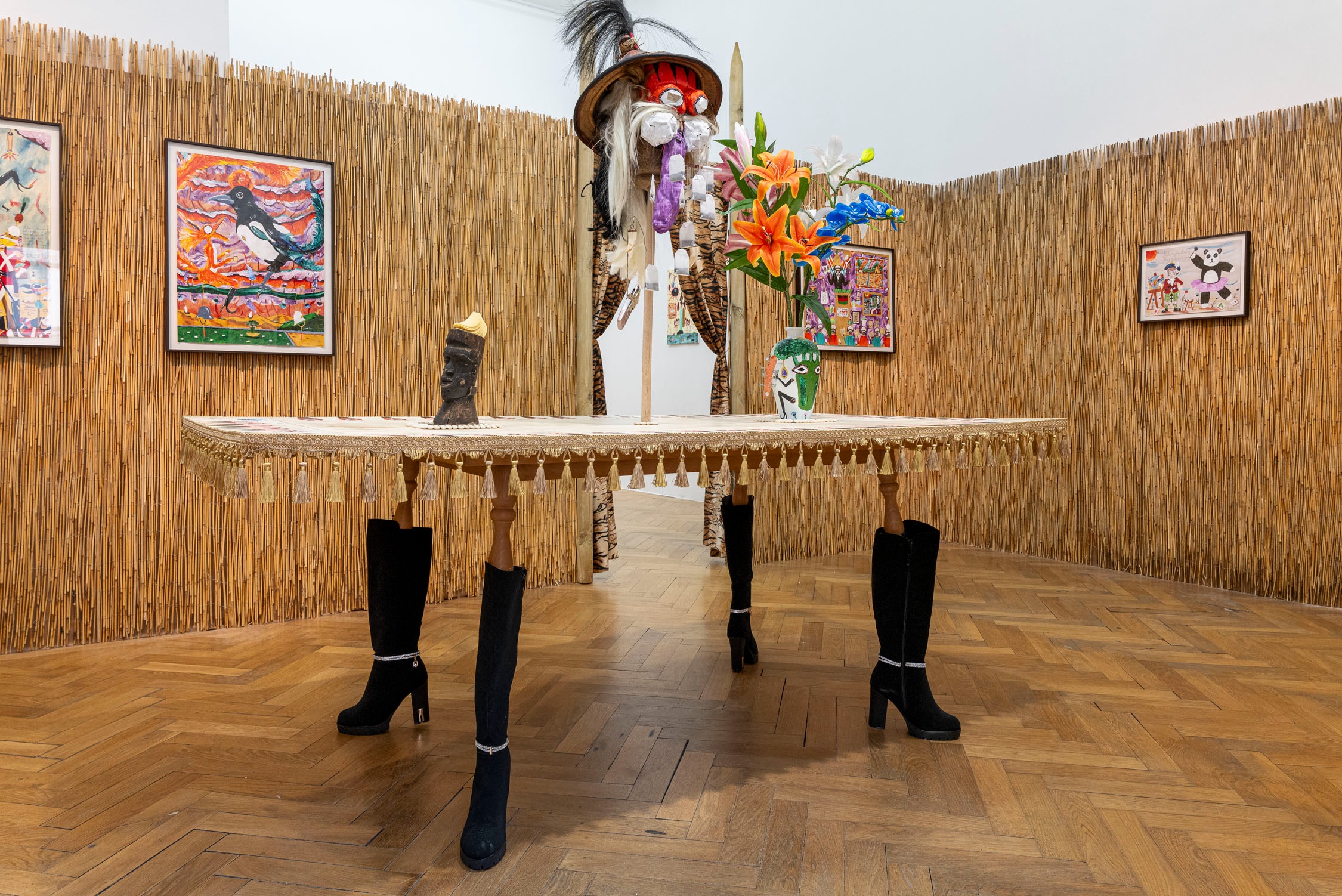 Andrew Is Trapped in Tiger Fur Church, 2025, exhibition view, Sperling, Munich ©Andrew Gilbert