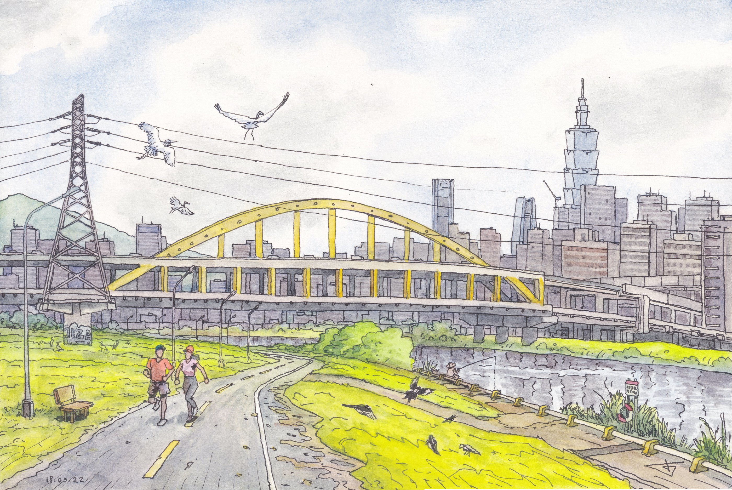 Taiwan. illustration by Evgeny bondarenko