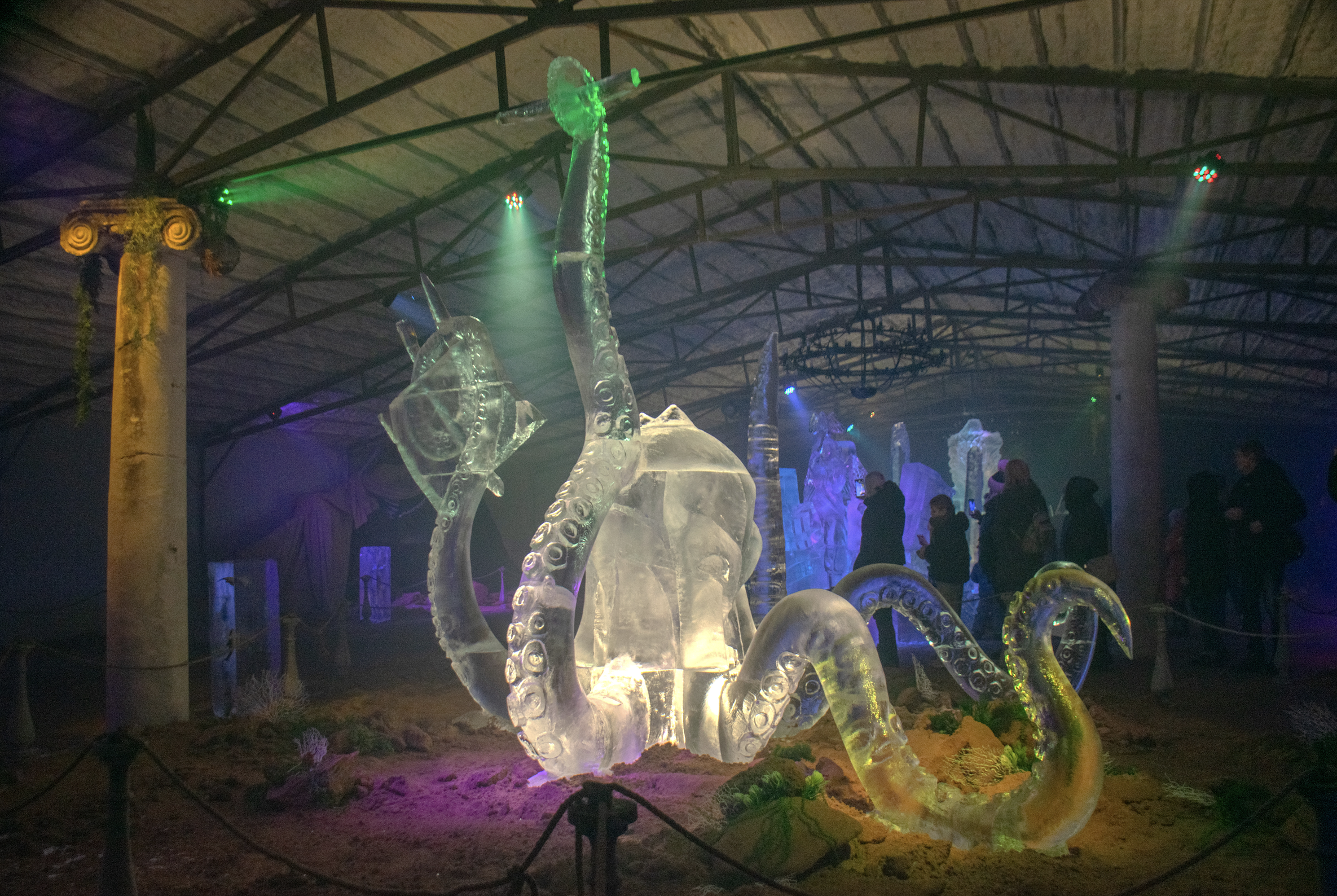 baltic kraken ice sculpture escultura en hielo sancho sculpture 