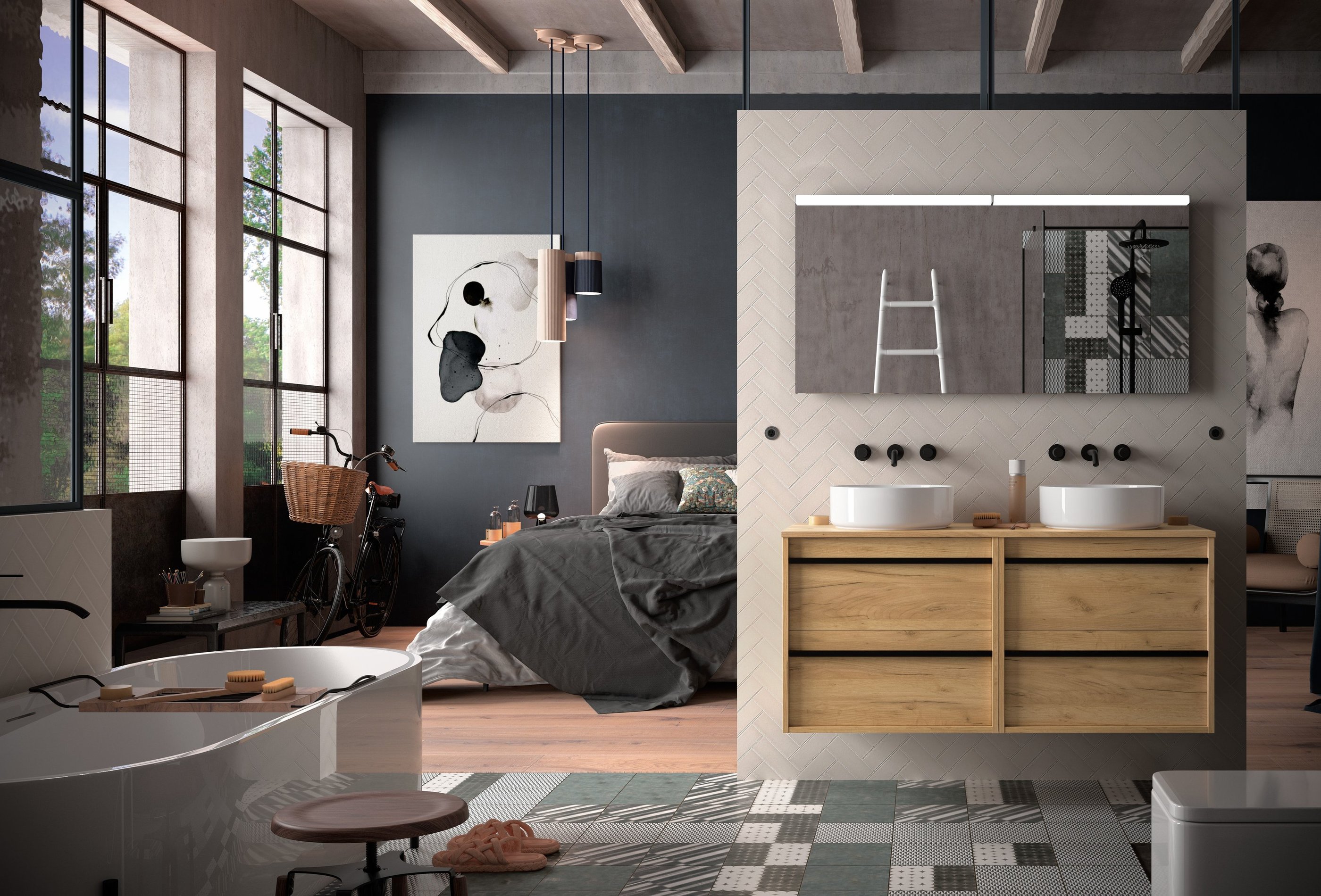 Salgar Attila bathroom double vanity