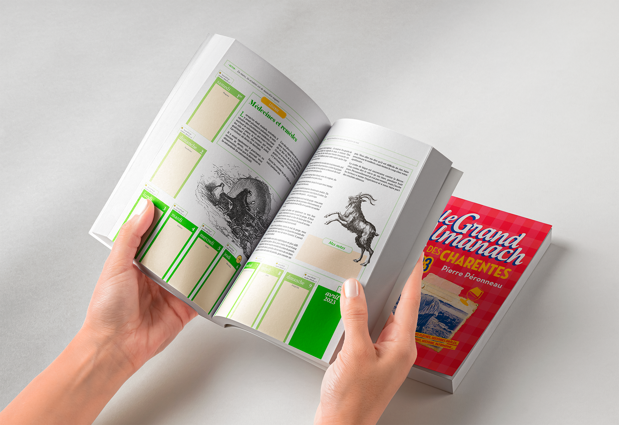 Mise en page du Grand Almanach des Charentes