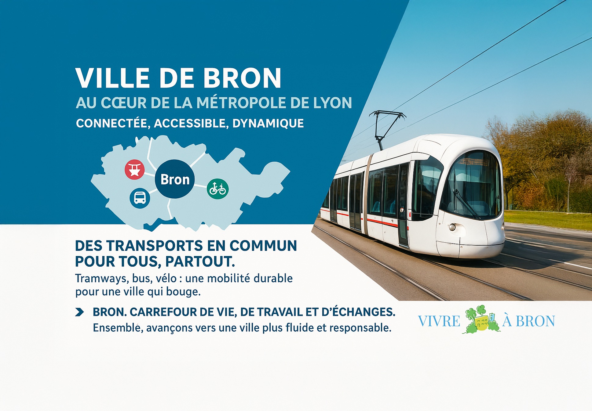 Ville de Bron au coeur de la métropole de Lyon