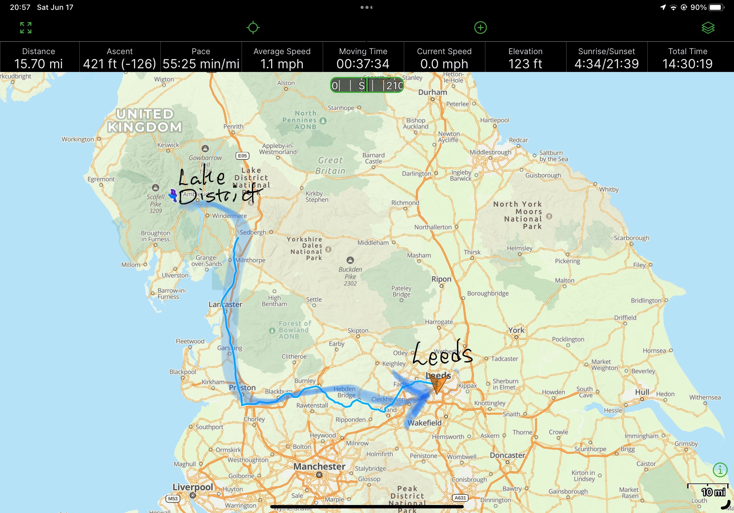 Travel from Lake District to Leeds