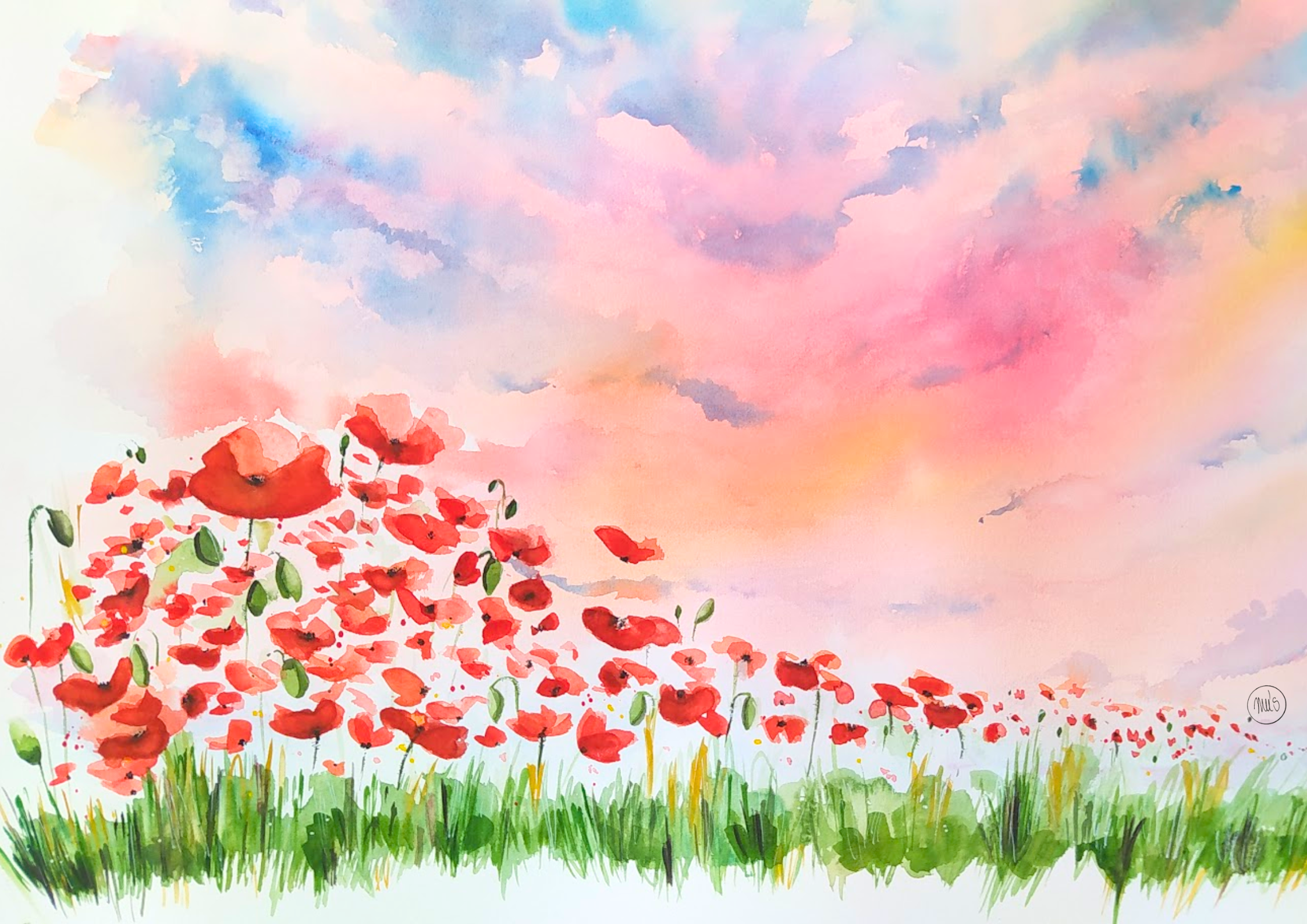 aquarelle originale art artiste auvergne