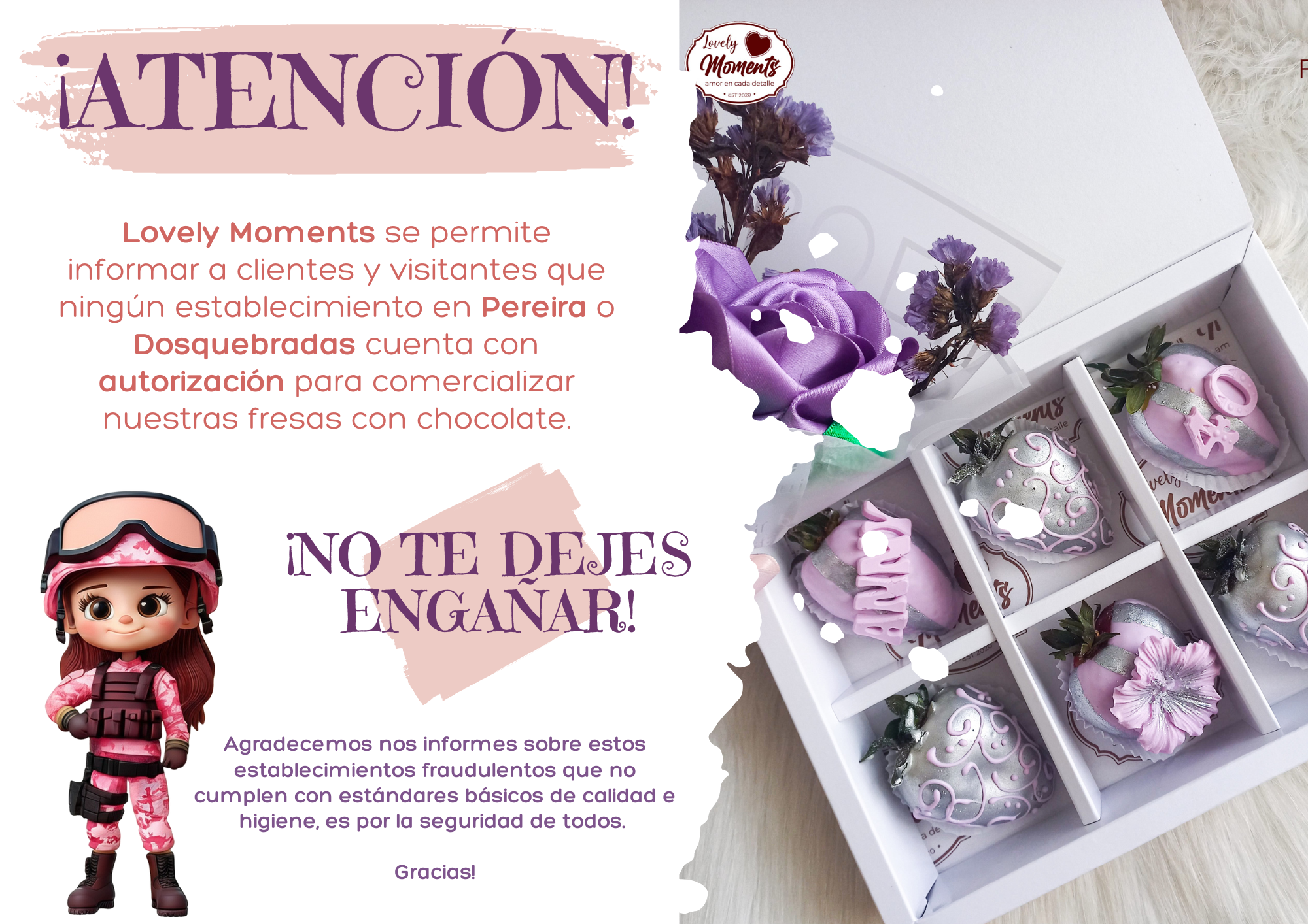 fresas con chocolate lovely