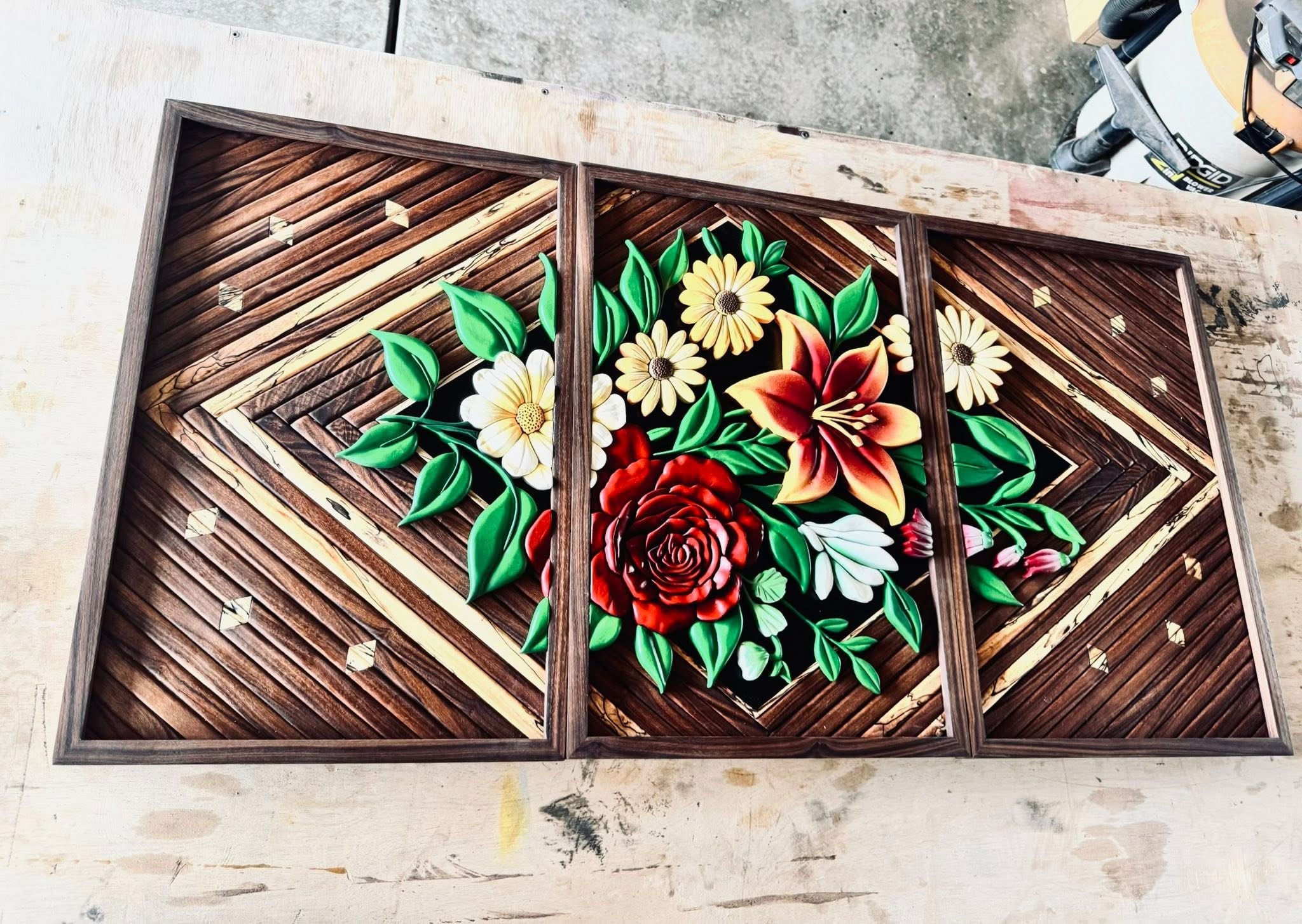 Custom hand crafted wood art