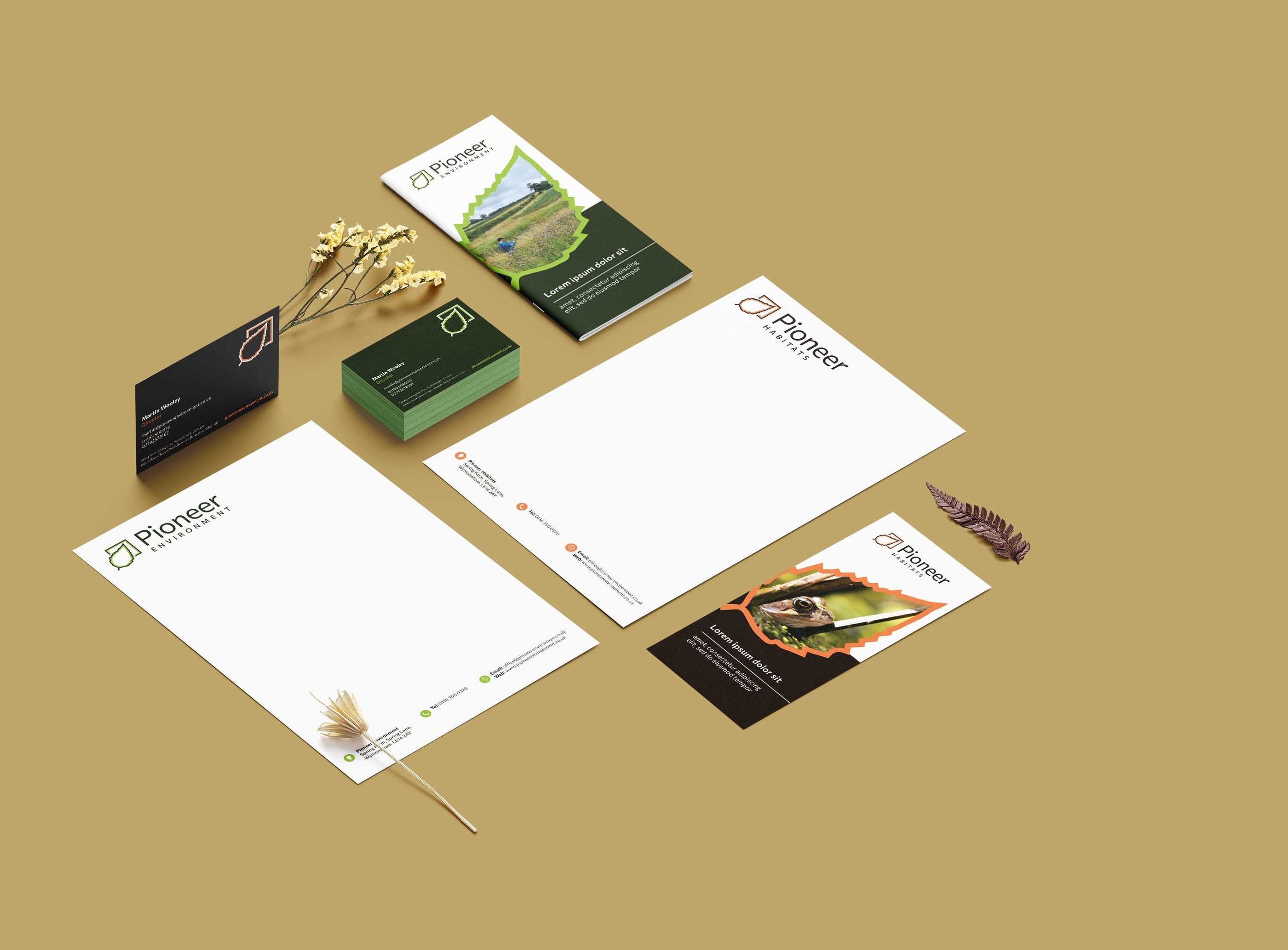 image showing branded stationary for ecology company