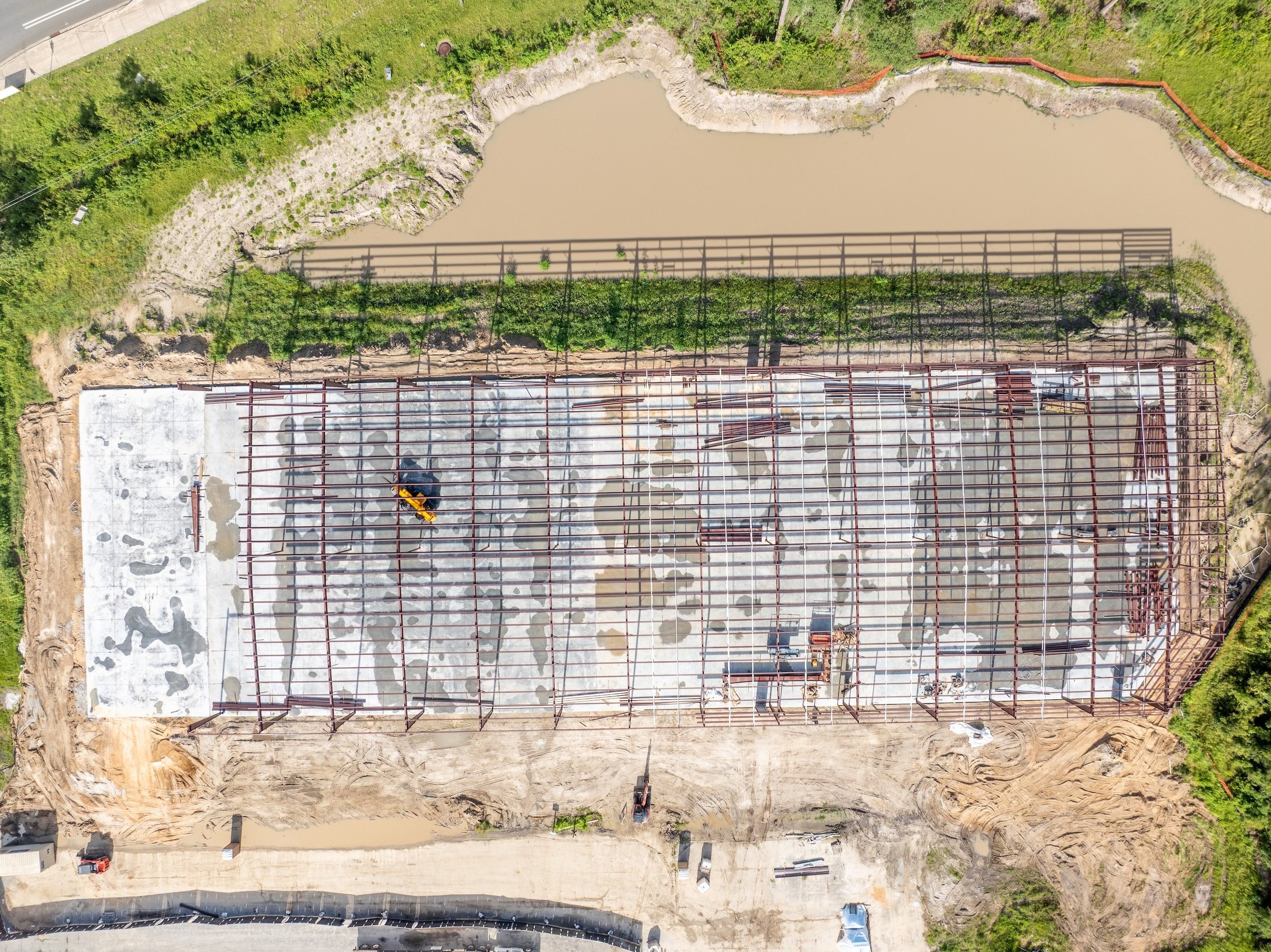 Drone image of construction site
