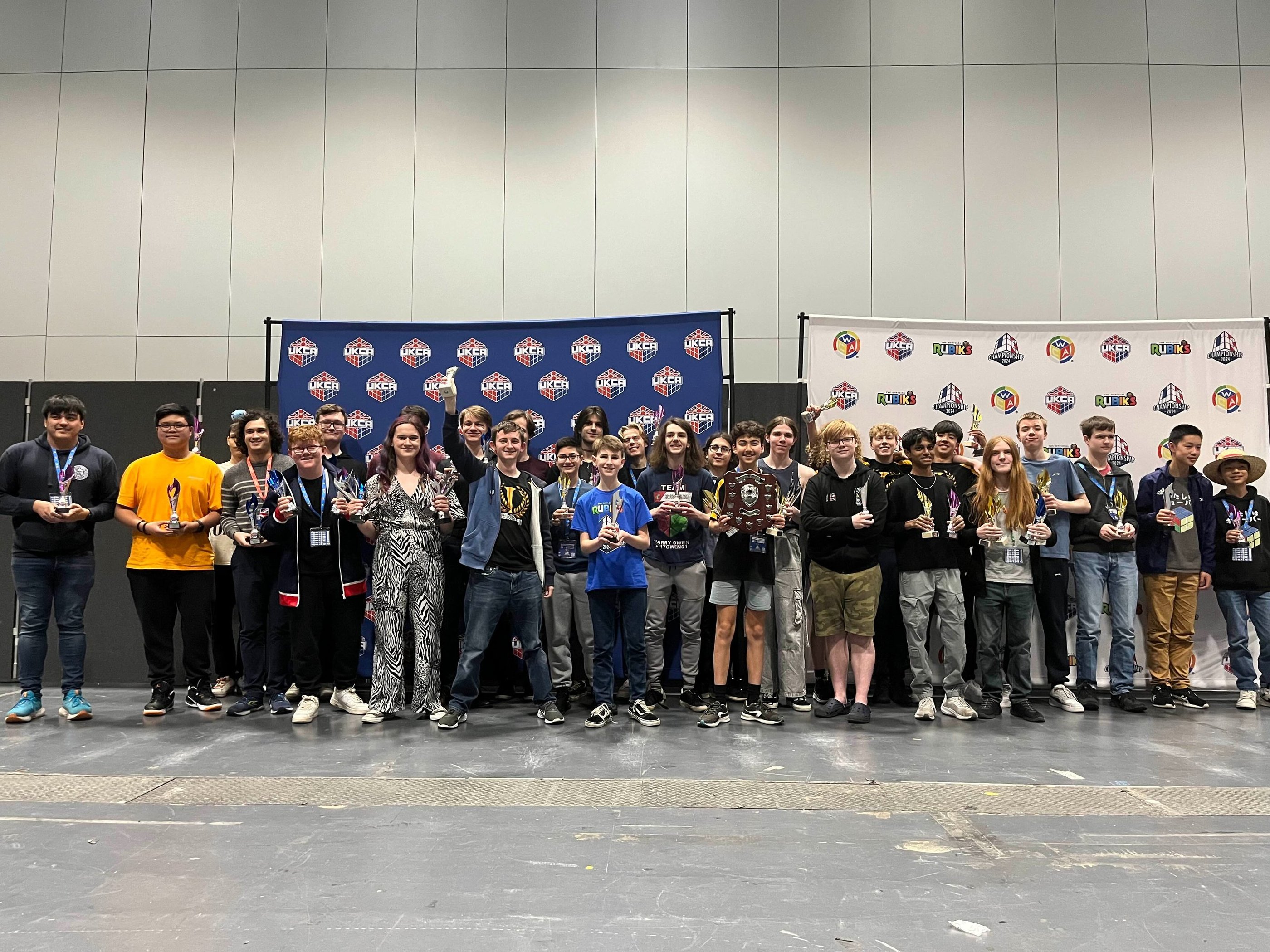 James Alonso holding up UKC Winner's Shield
