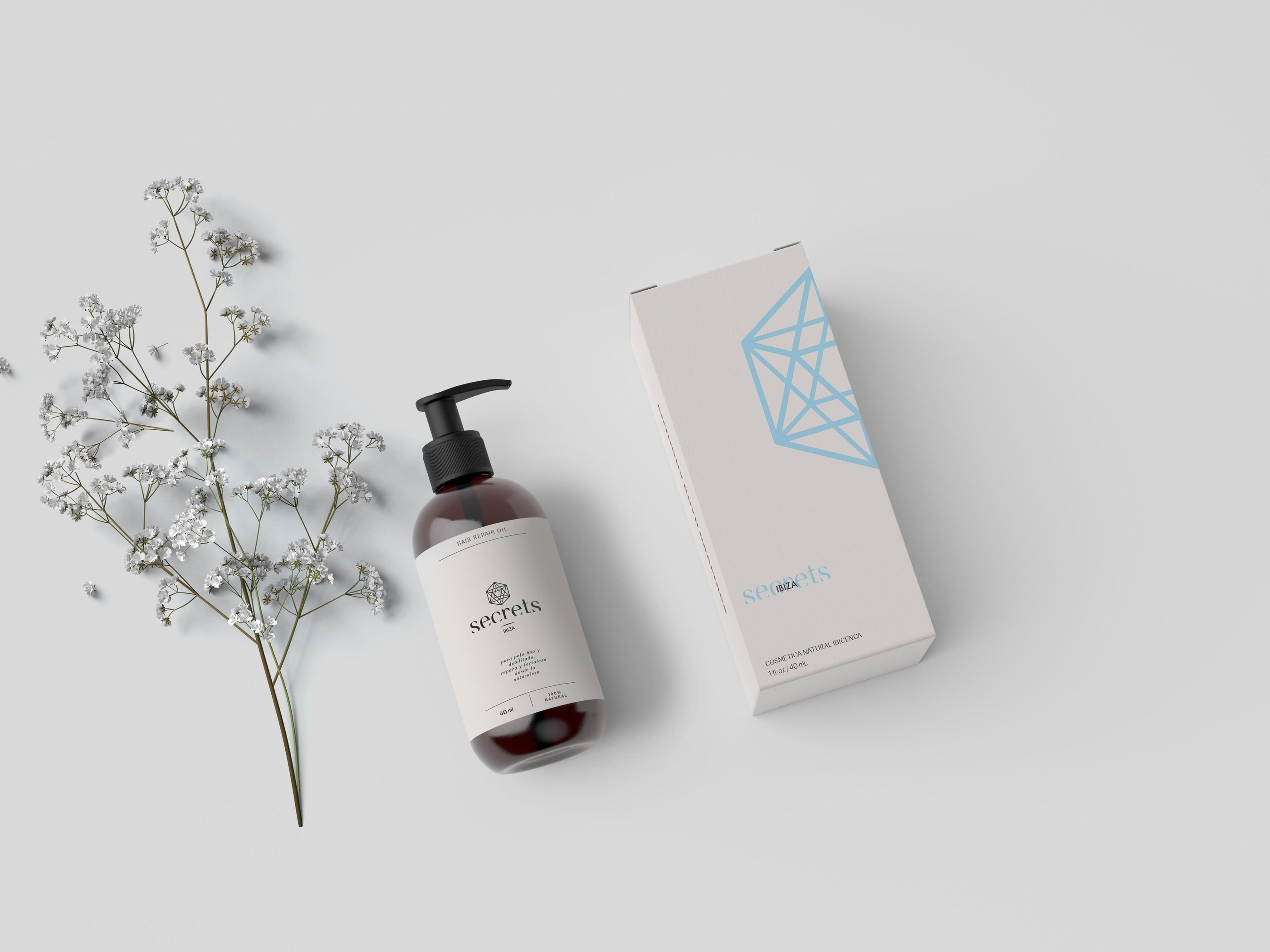 secrets cosmetics Ibiza branding