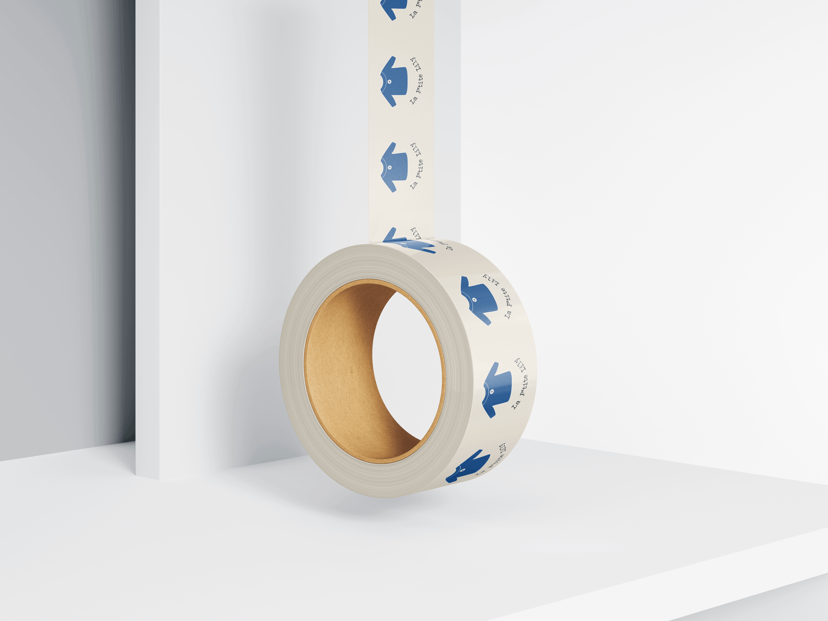 Ruban adhésif personnalisé avec la répétition du logo rond La Ptite Lily