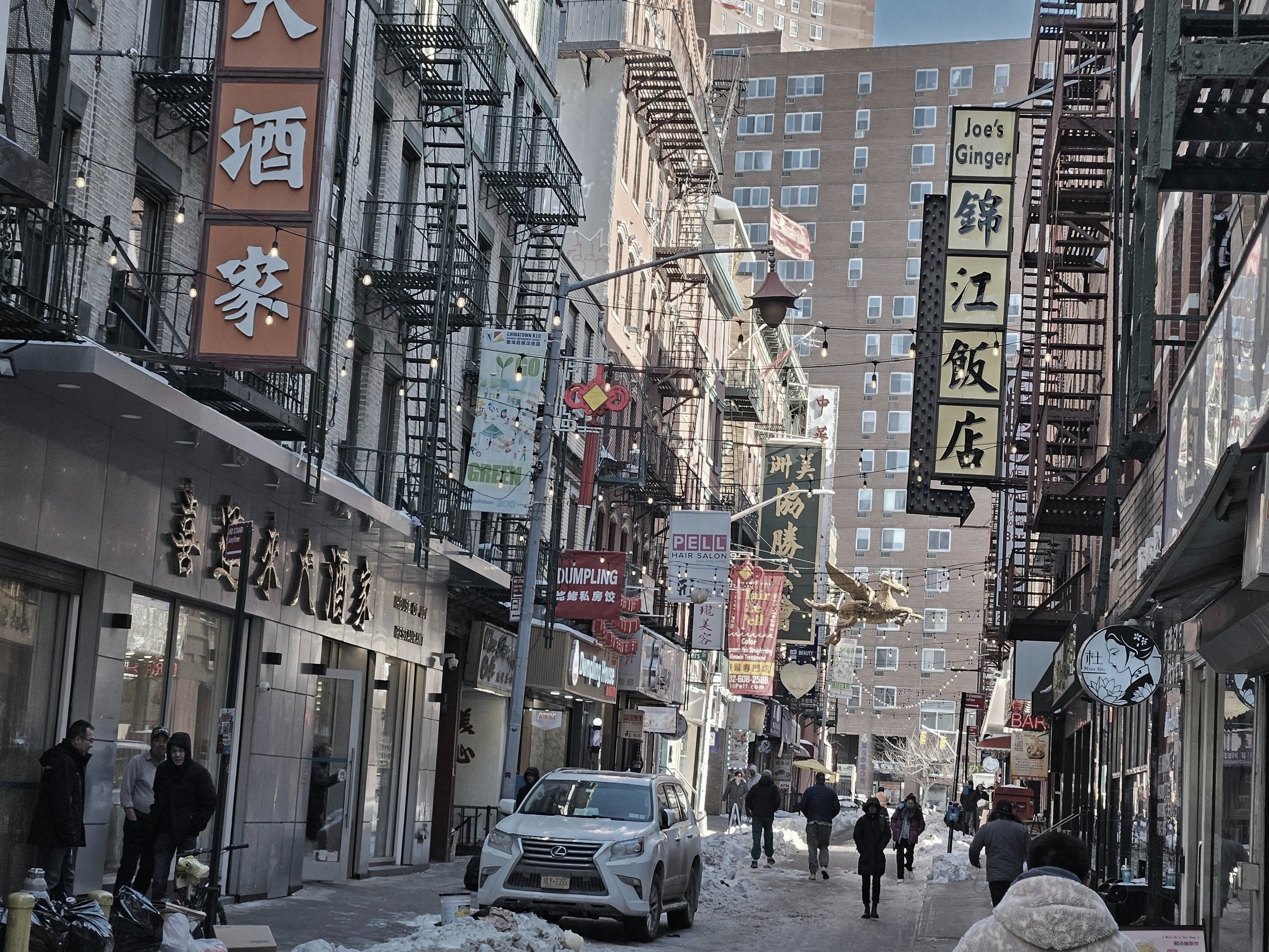 A photograph of NYC Chinatown, illustrating the clash between Asian identity and Western systems