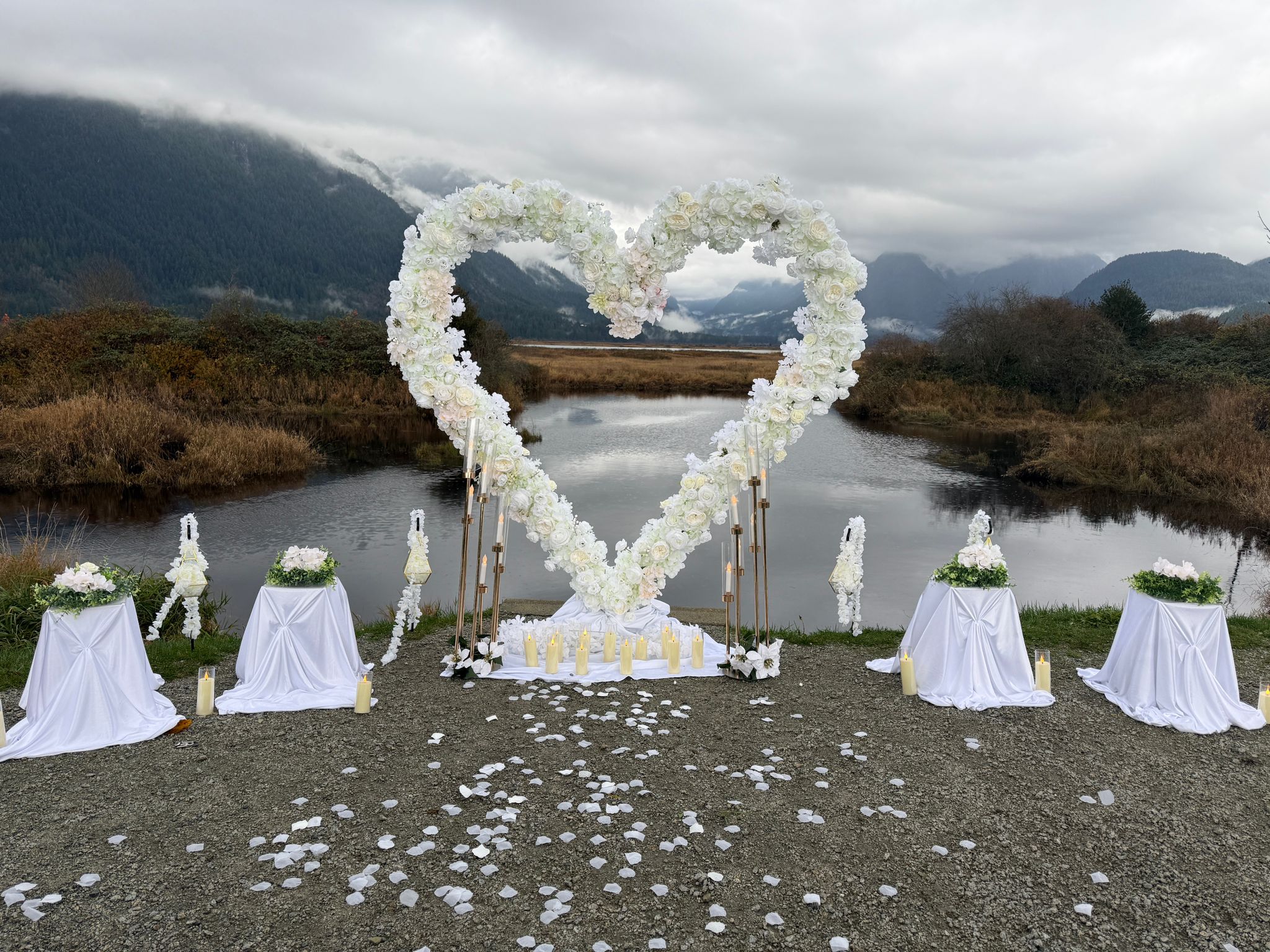 Elegant wedding reception decor by Kashta Events, Vancouver BC