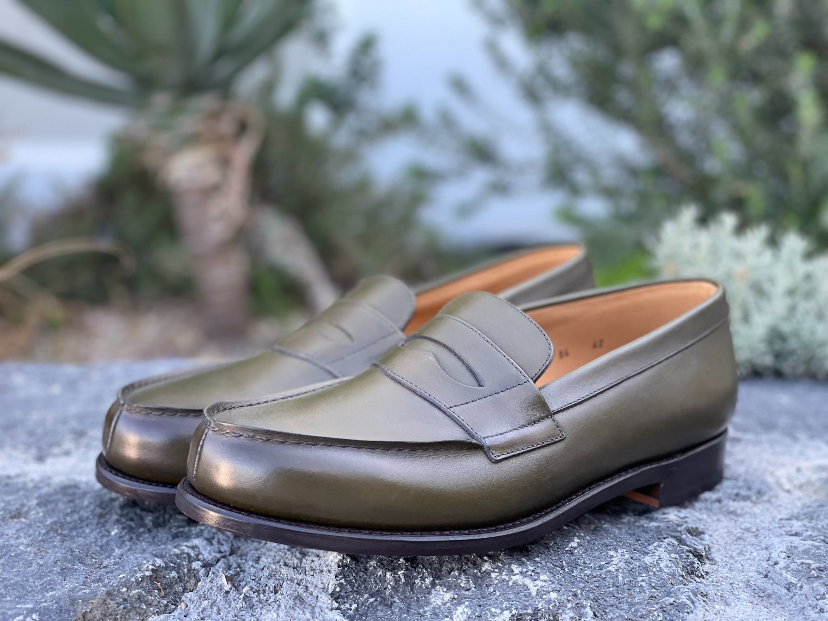 Mocassin homme luxe kaki