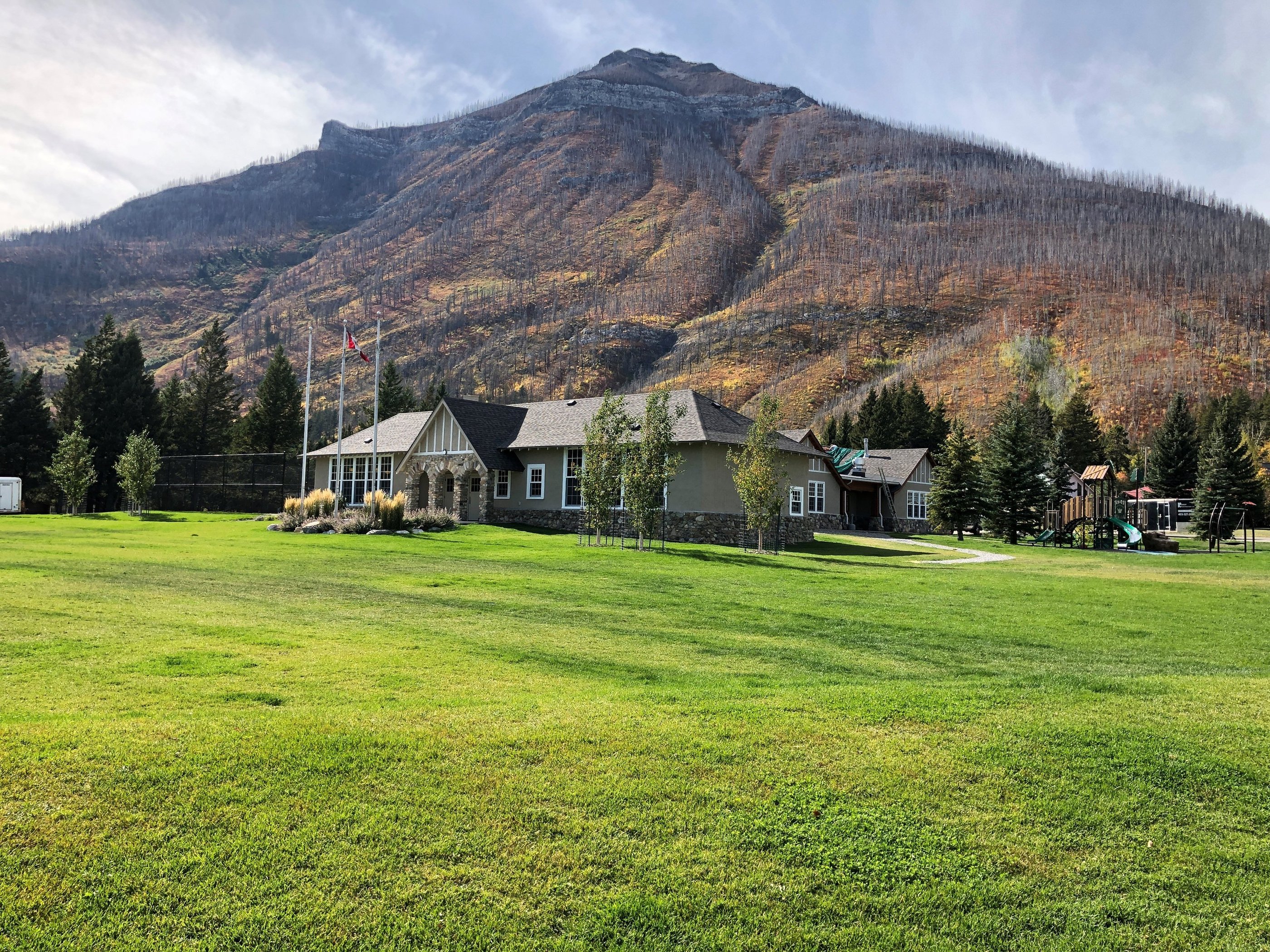 Waterton Community Centre in Fall by Scott Barton