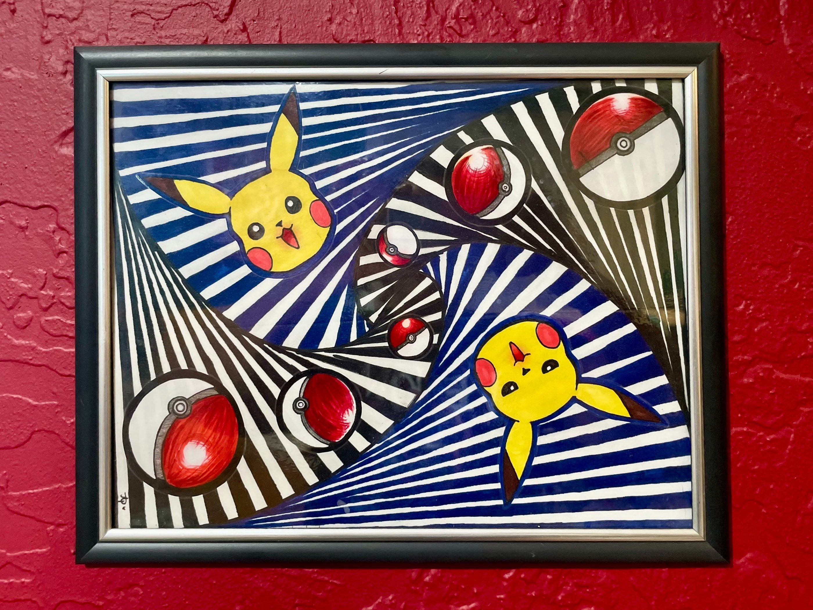 abstract pikachu drawing.