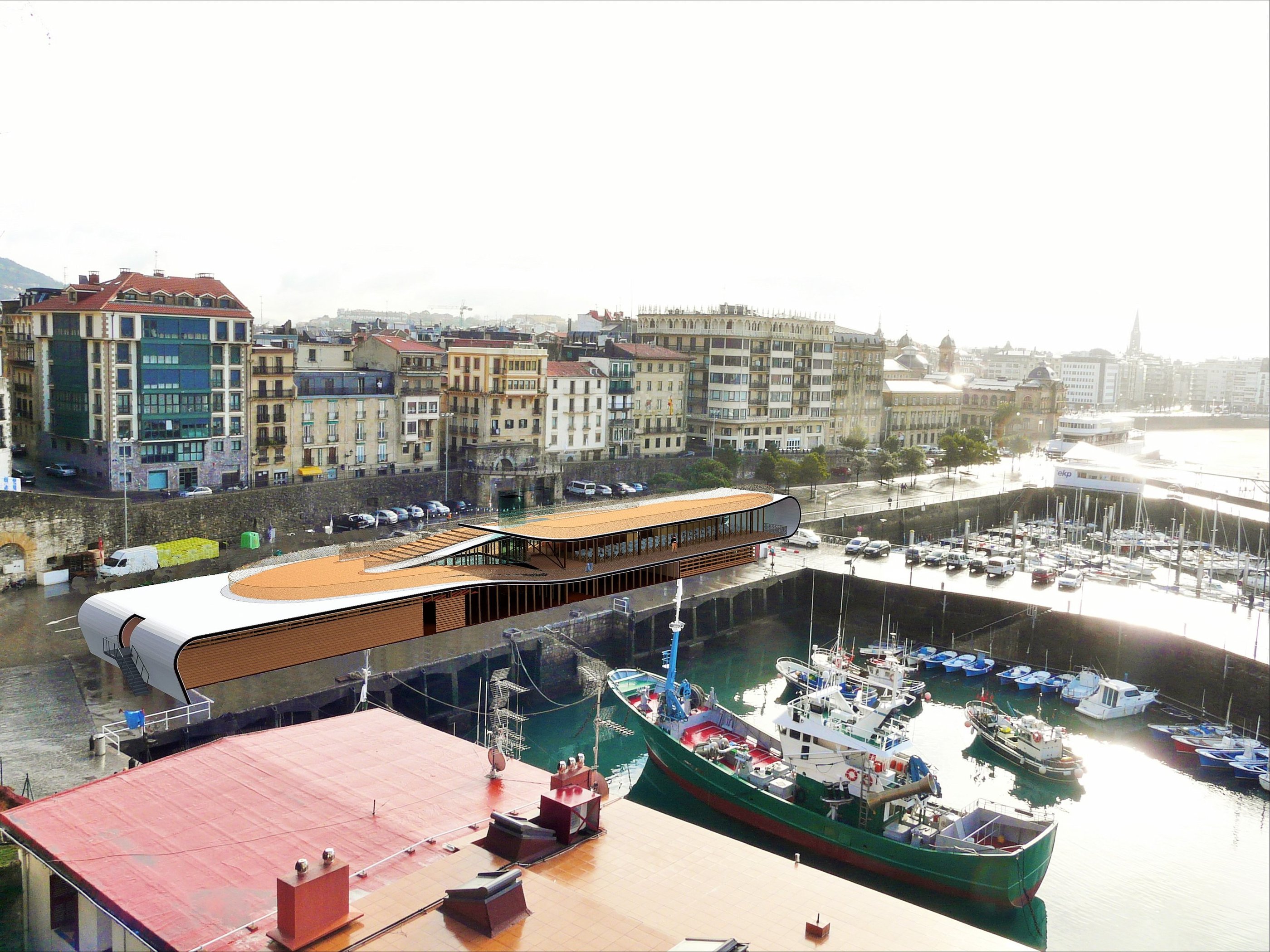 Proyecto Portaviones Puerto Donostia GURBAIN arquitectura