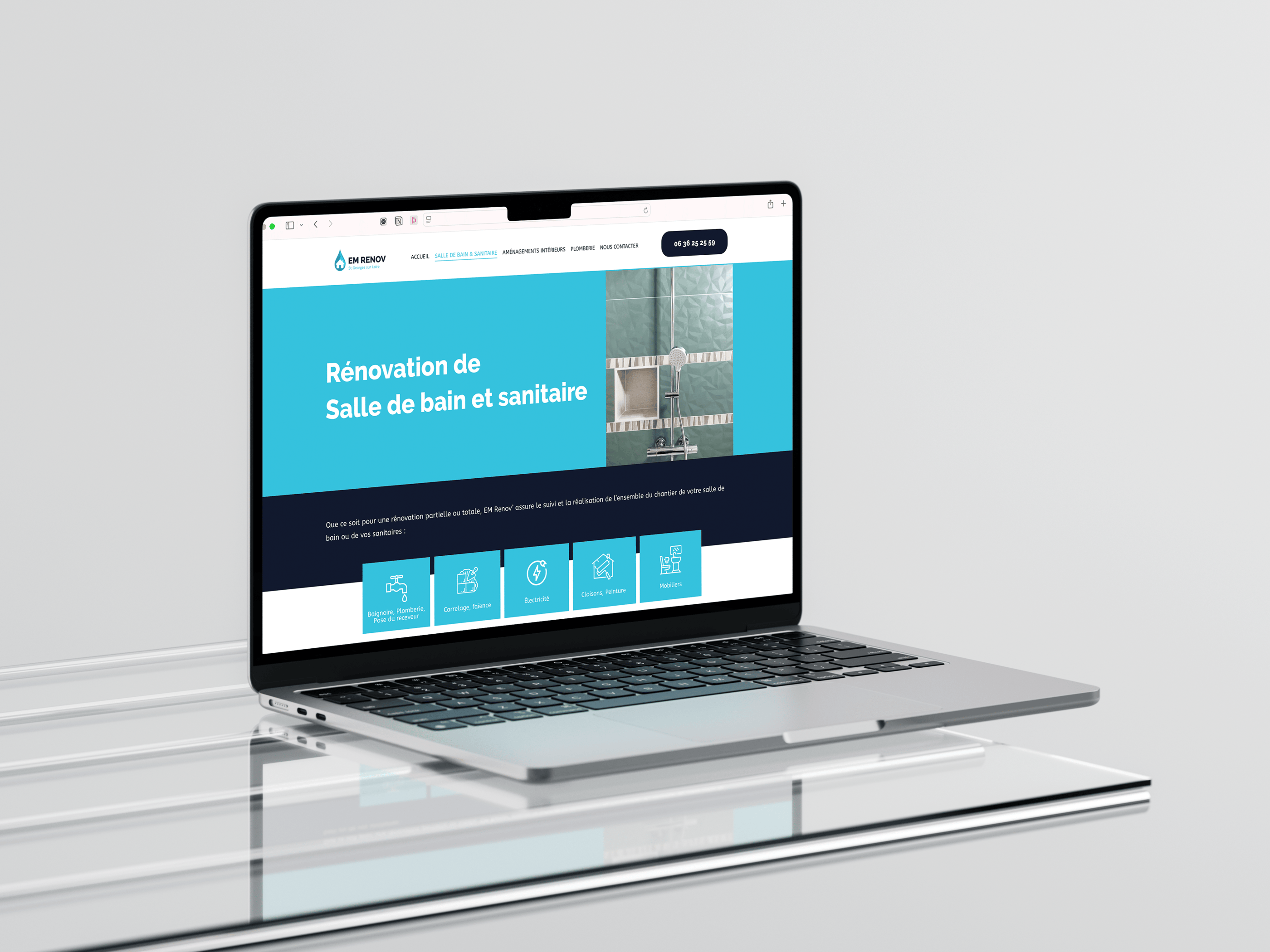 Site internet - EM RENOV- Amy atelier graphique