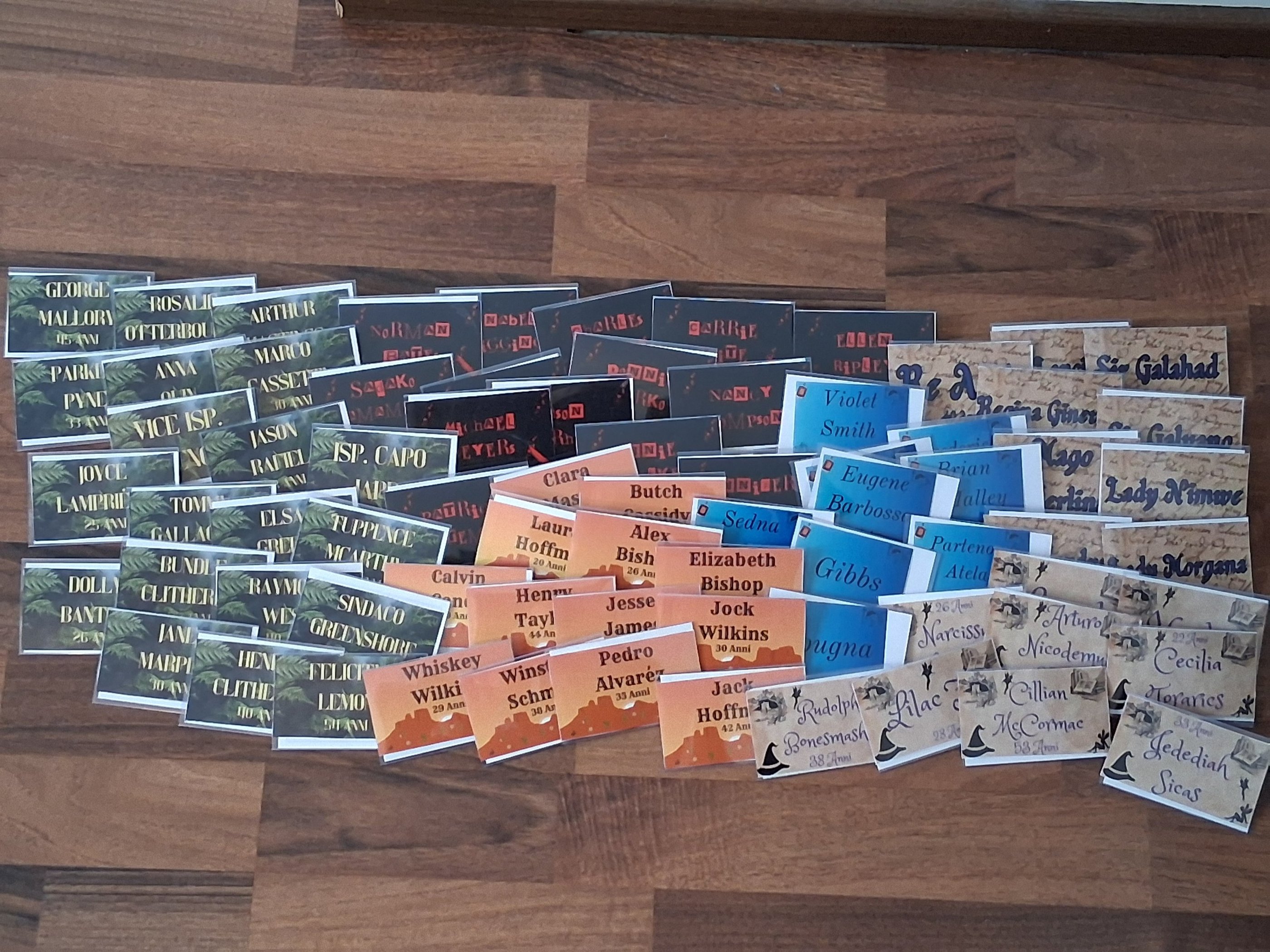 I giocatori impersonano personaggi unici, con caratteri, motivazioni e obiettivi propri 