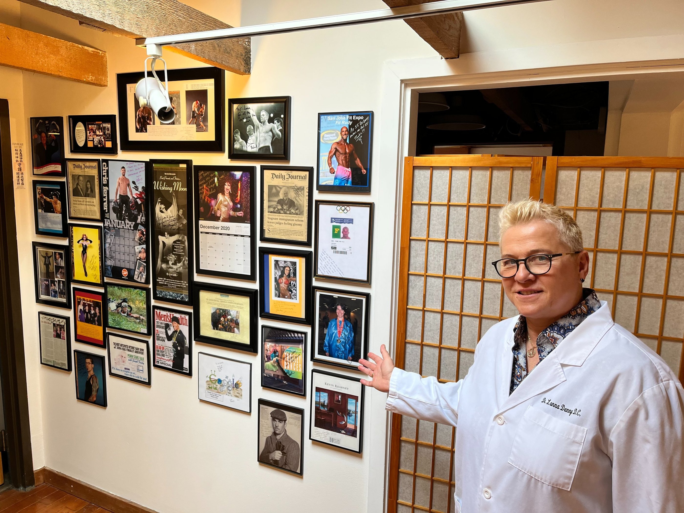 Dr. Lonna Denny proudly presenting her achievements in the last 24 years.