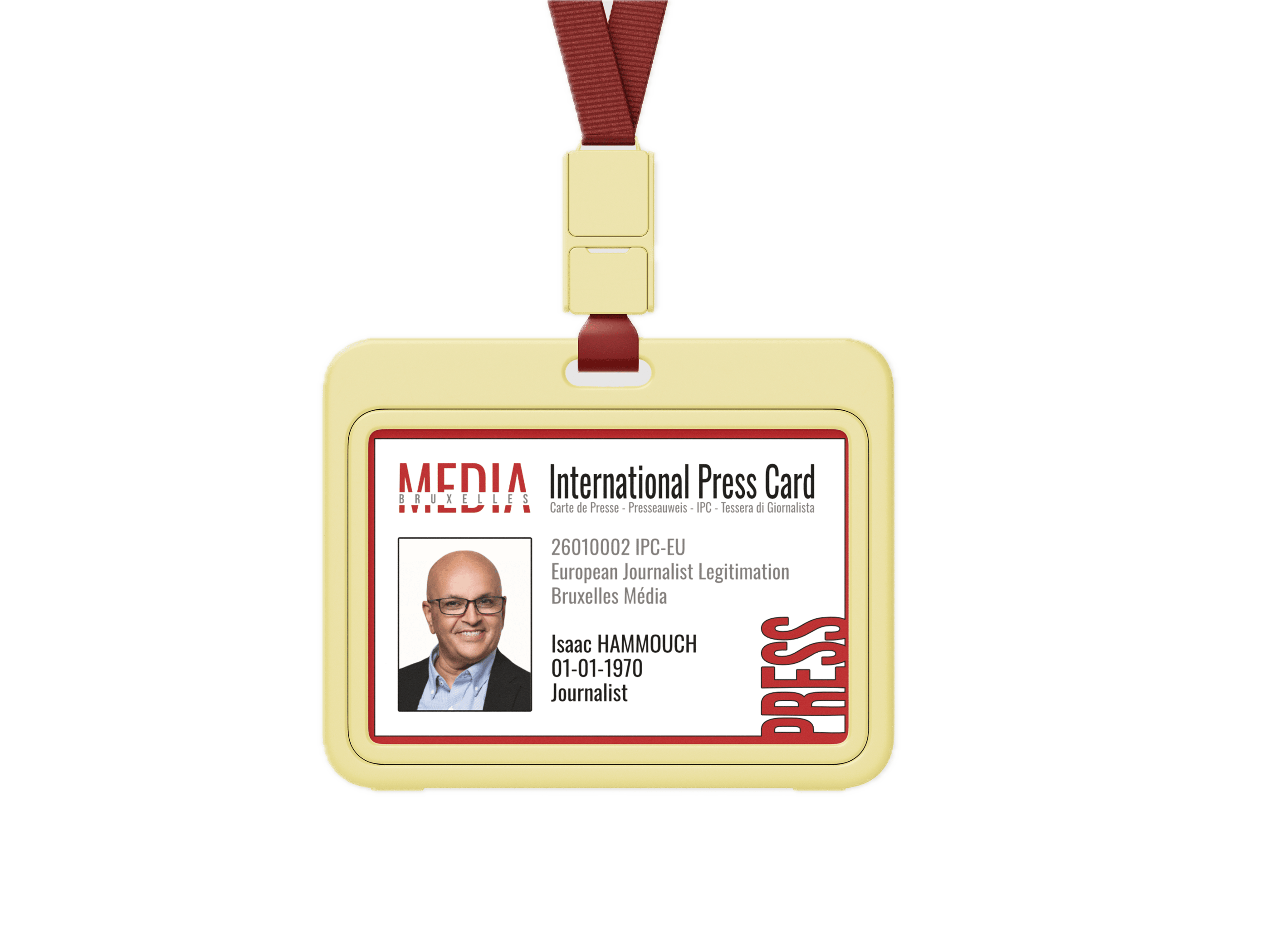 International Journalist Press Card badge