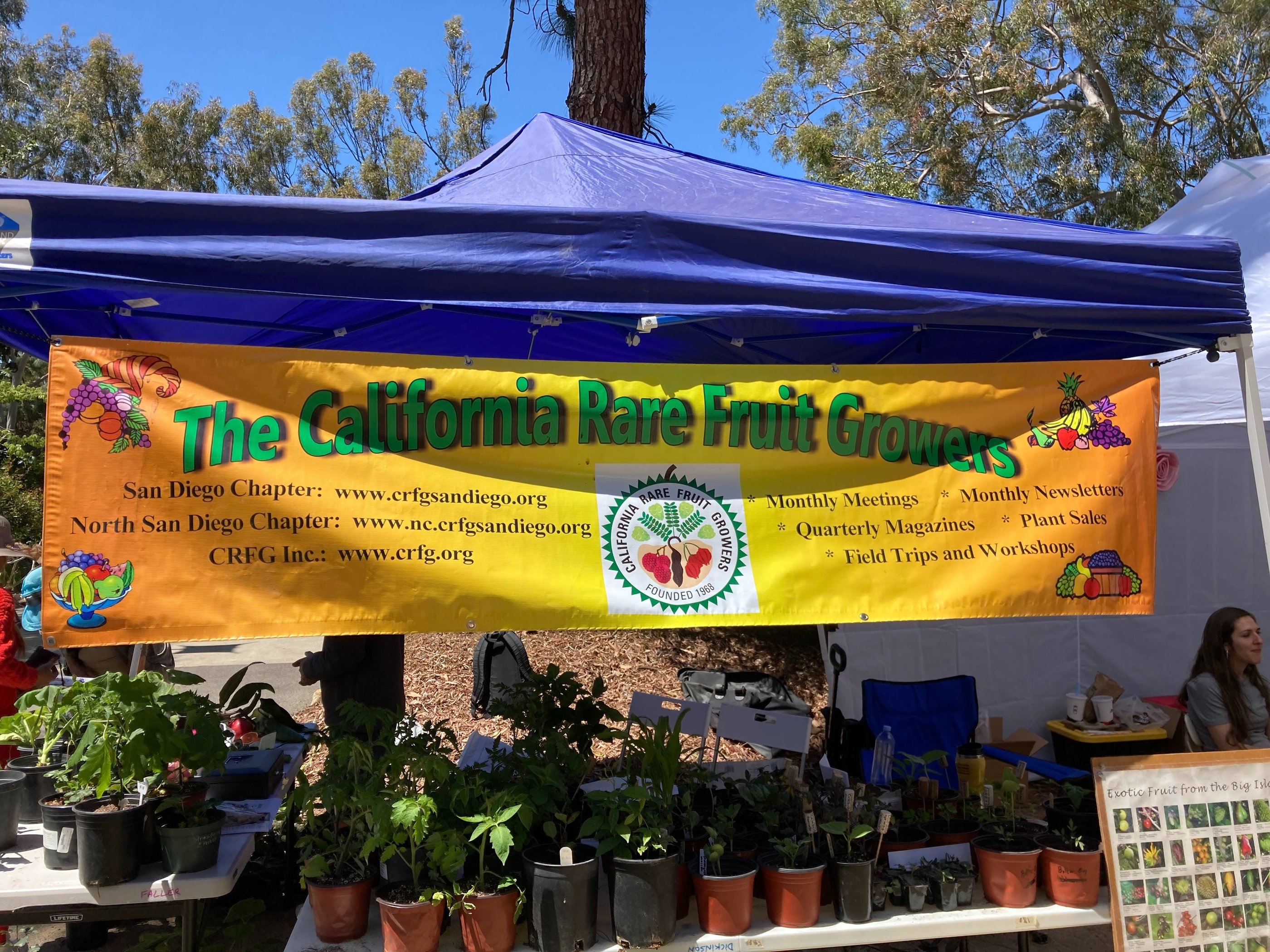 California Rare Fruit Growers booth banner