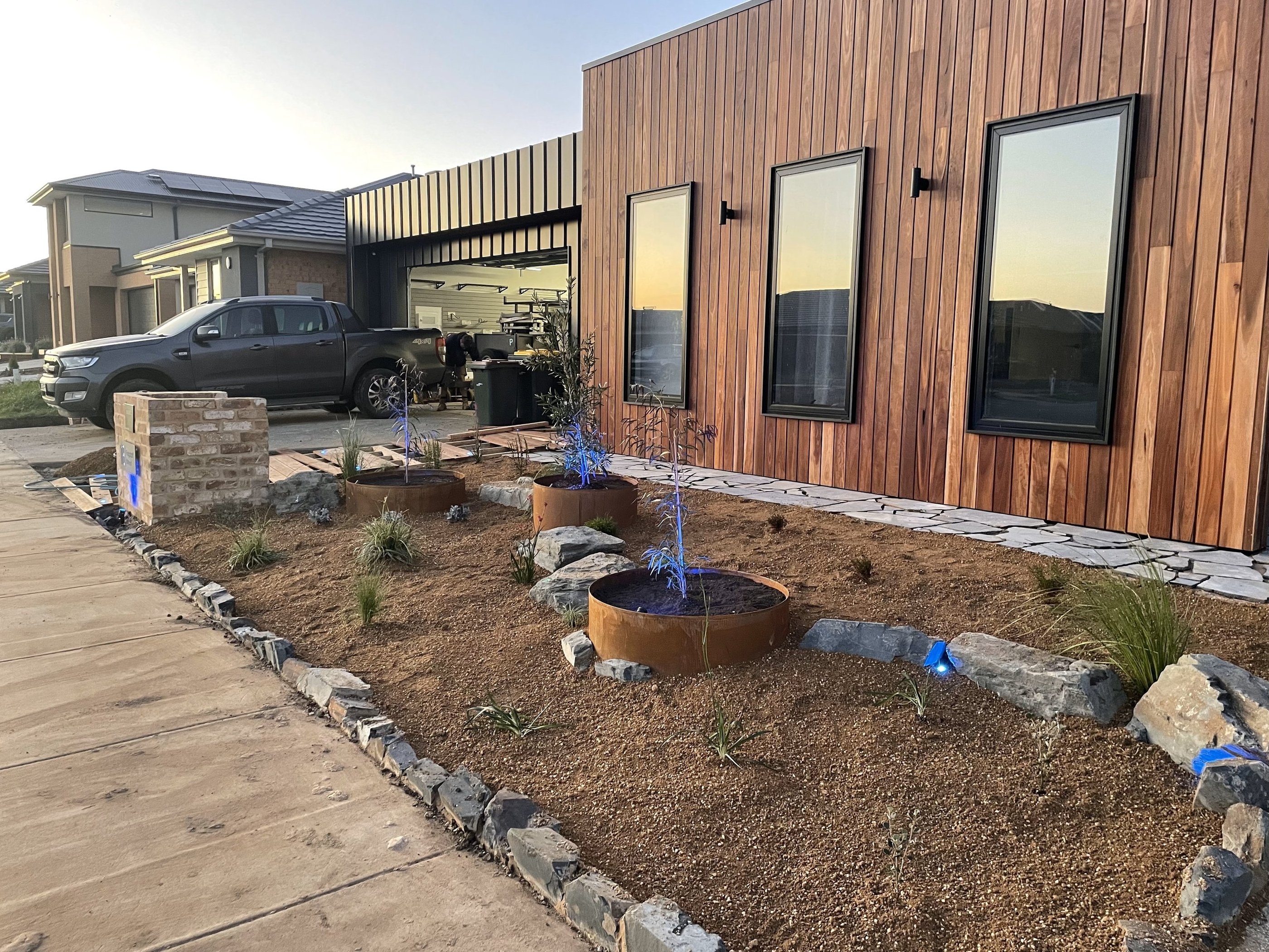 Front landscaping by Dylan Ludbrook Carpentry