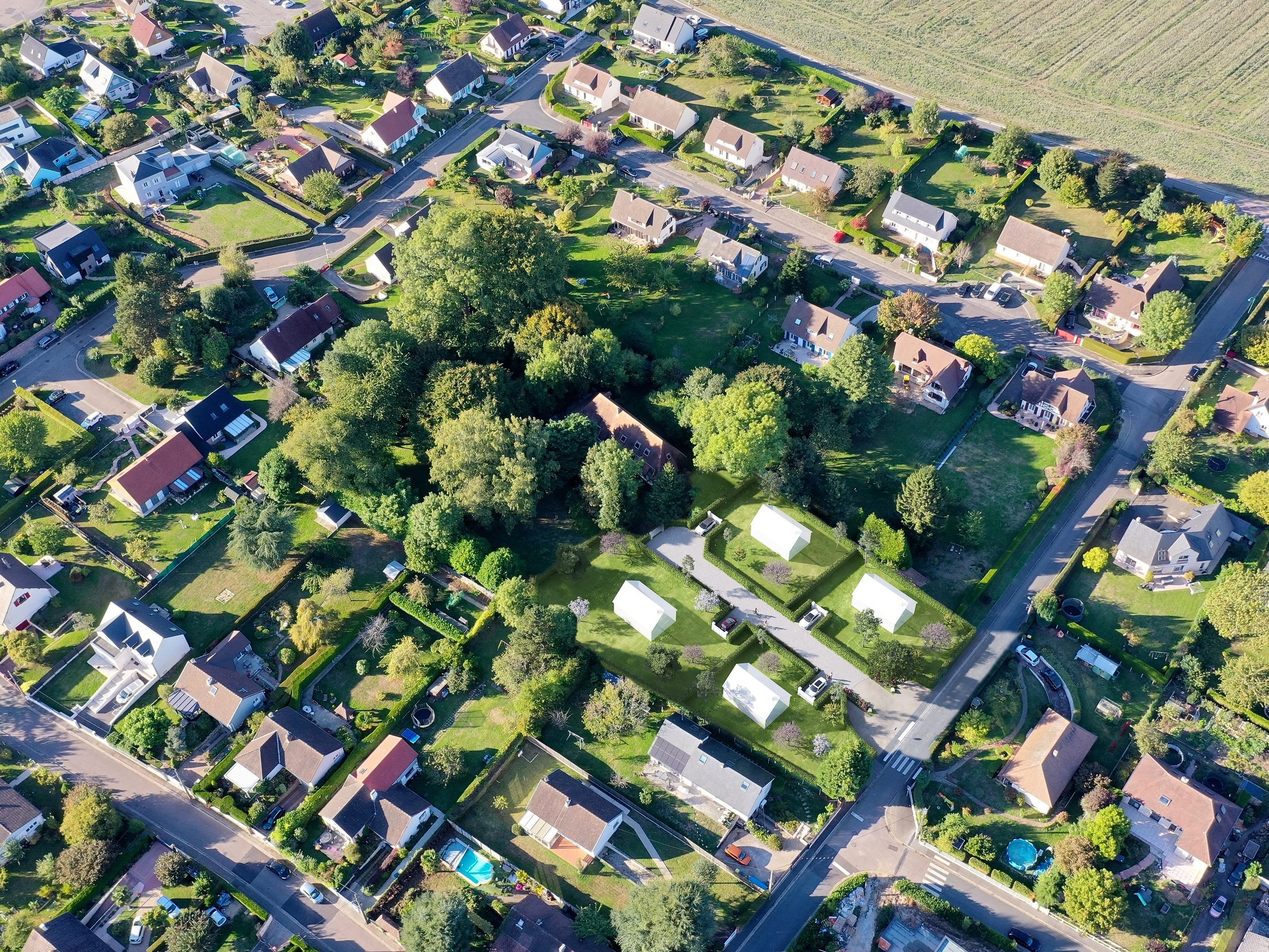 Vue aérienne du programme immobilier