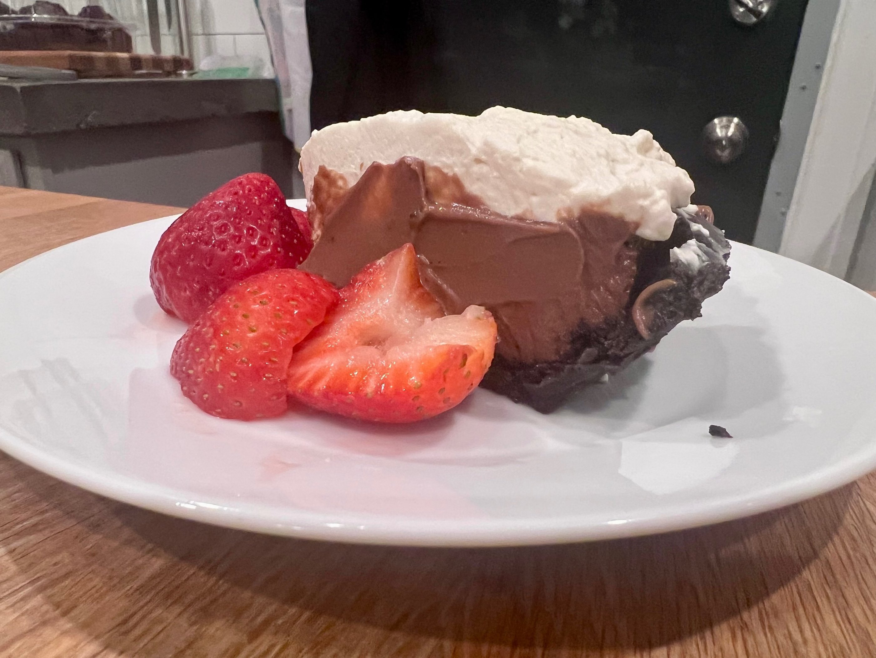 6-inch Kahlúa Mocha Pudding Pie with Oreo crust and whipped cream