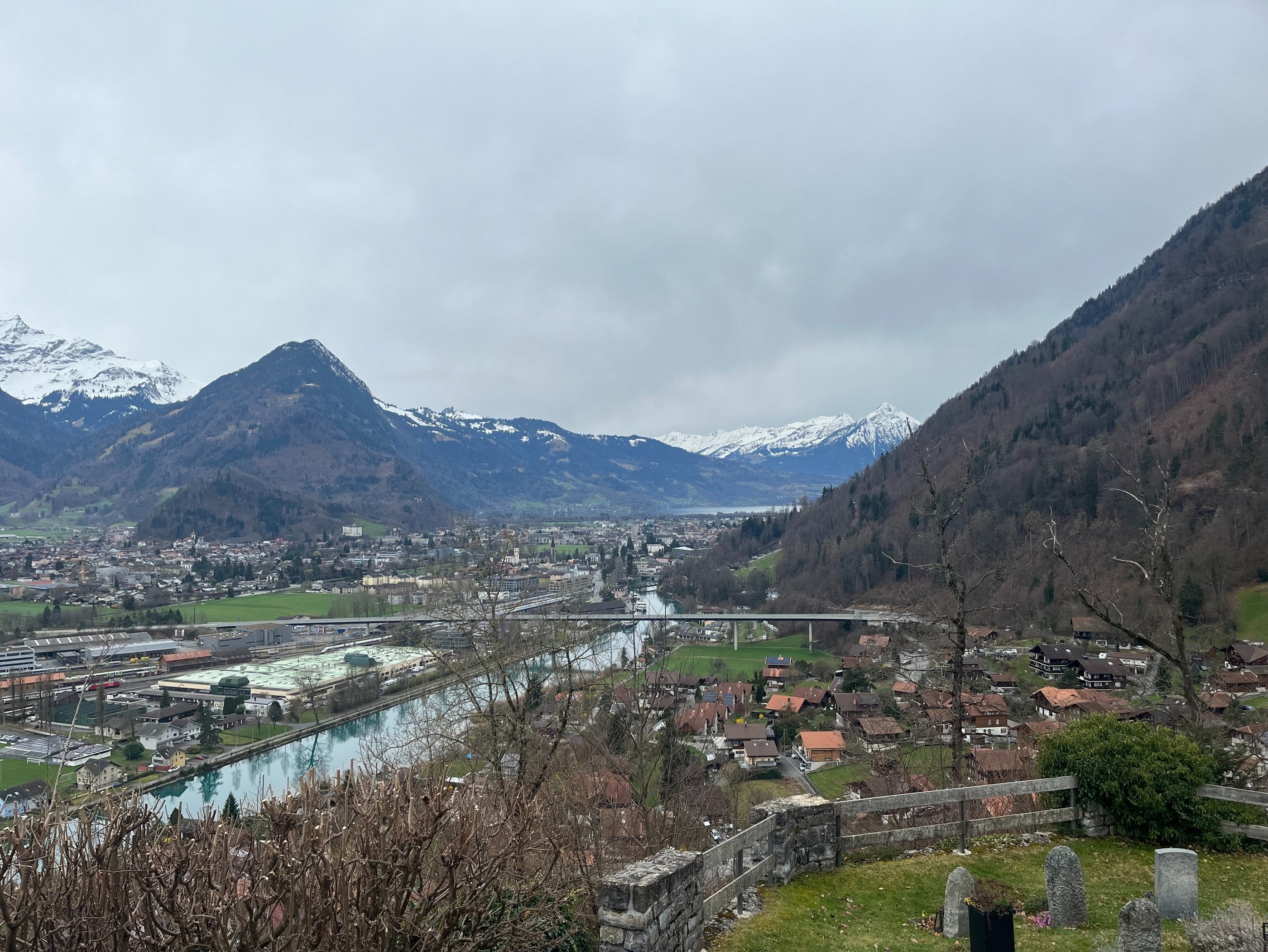 A view looking over Interlaken, Switzerland from Goldswil